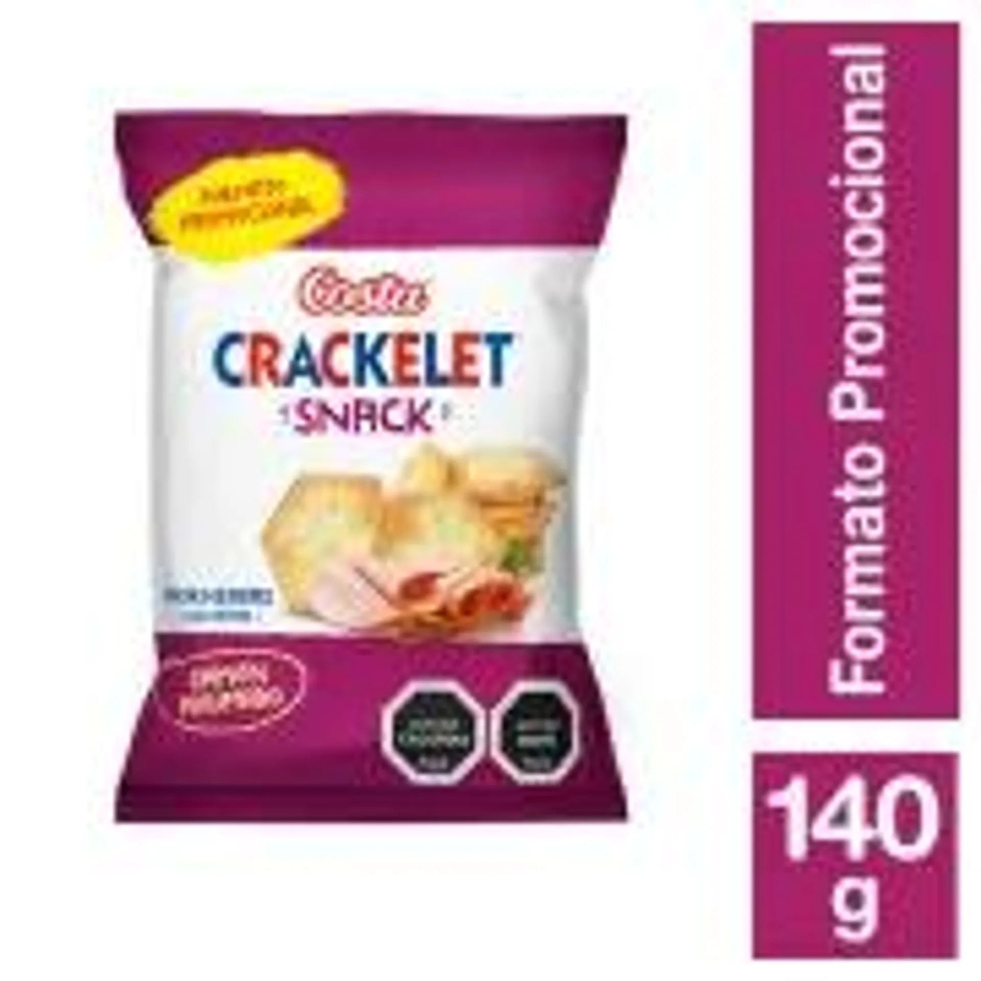 Galleta Mini Crackelet Jamon, 140 g