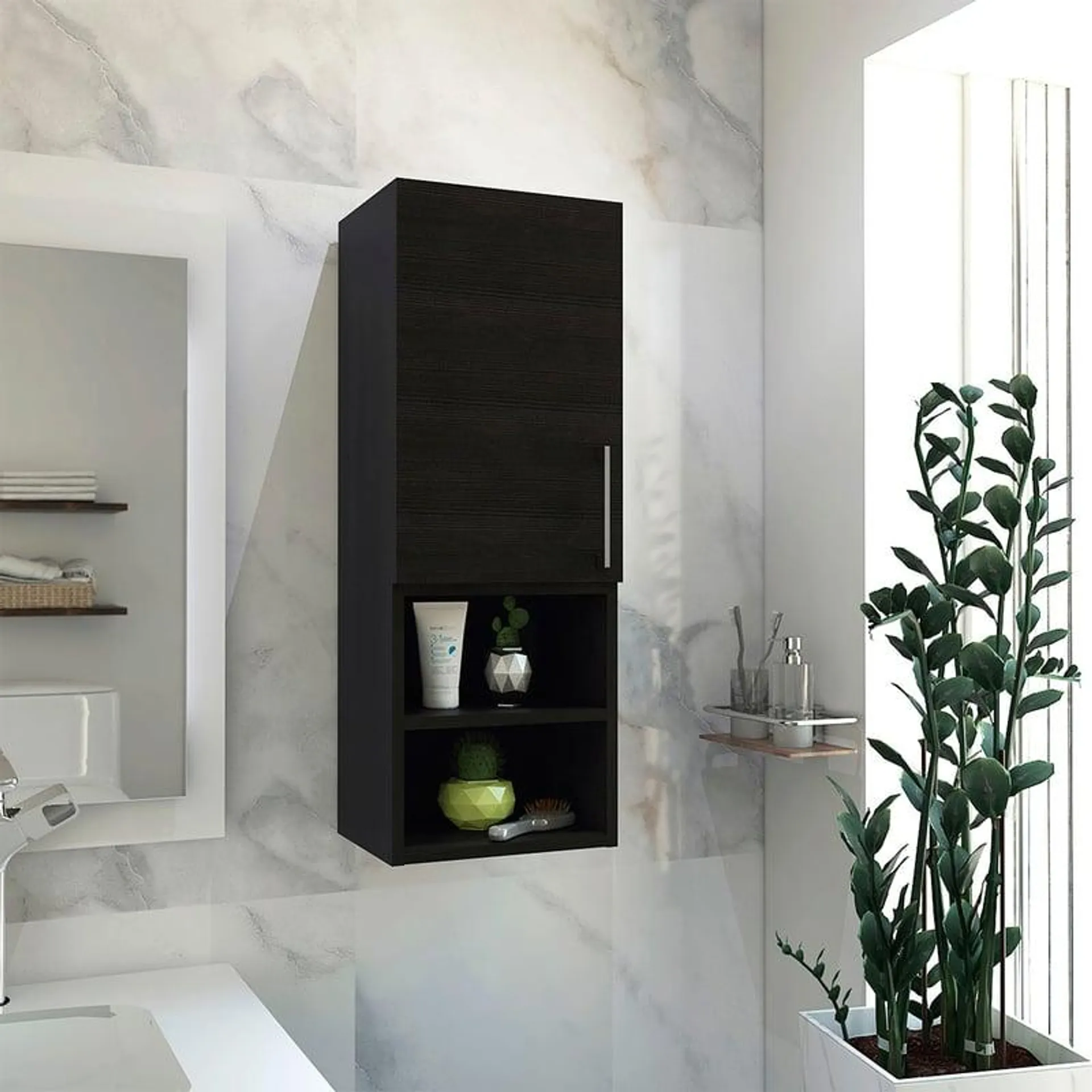 Mueble Auxiliar Baño Barcelona Wengue Tuhome