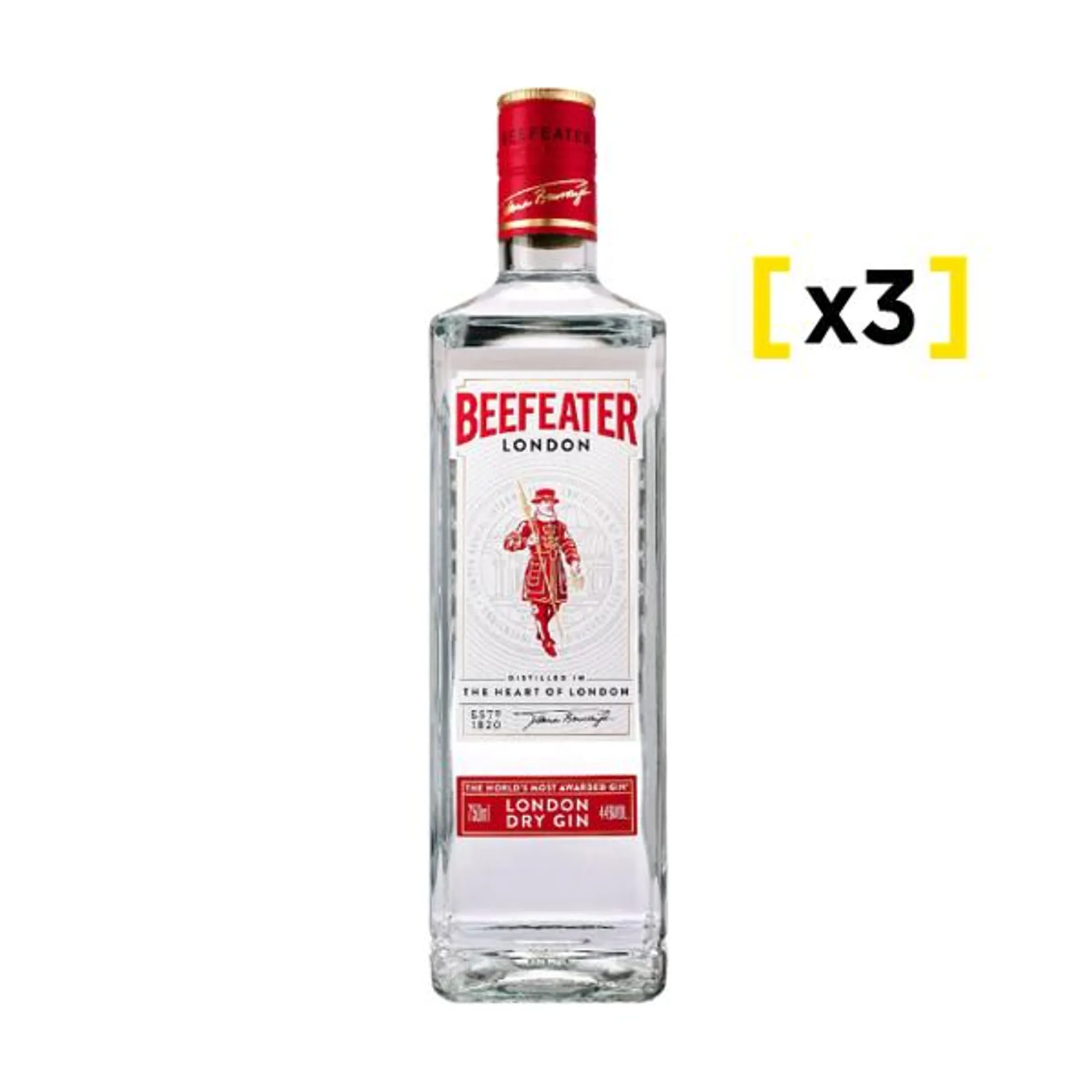 Gin Beefeater Botella 750cc x3