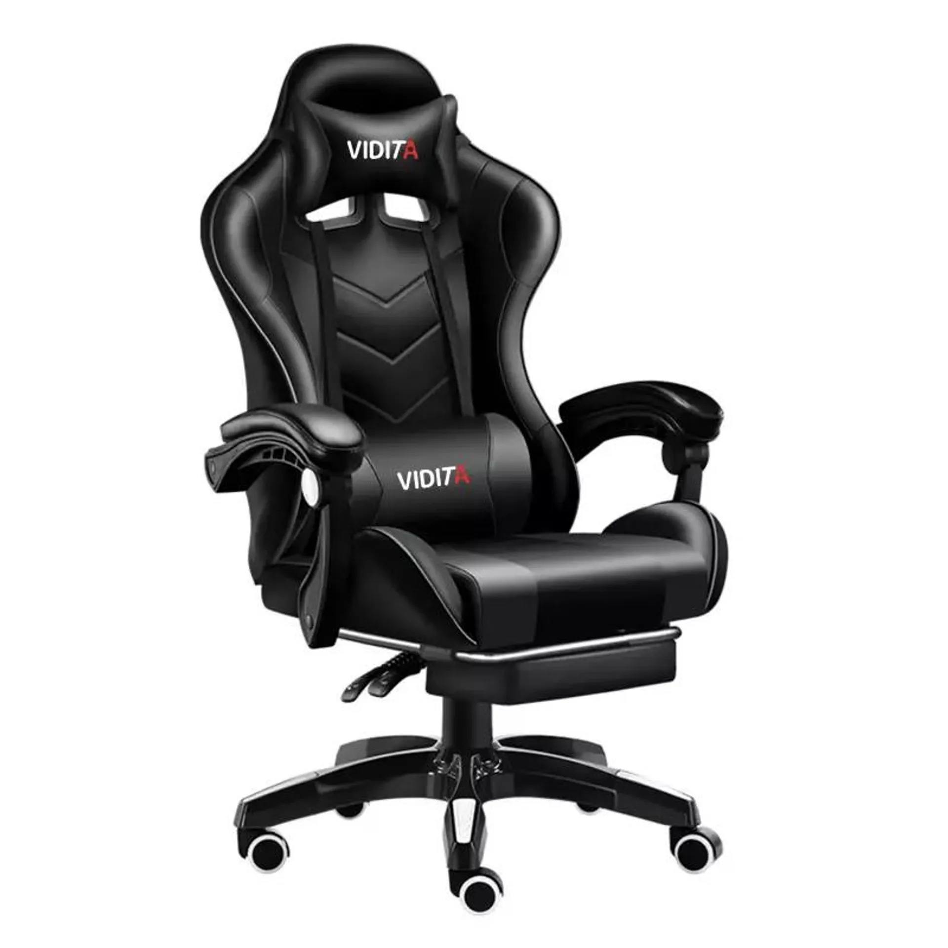 Silla Gamer Profesional GX2000 con Reposapiés-Negro