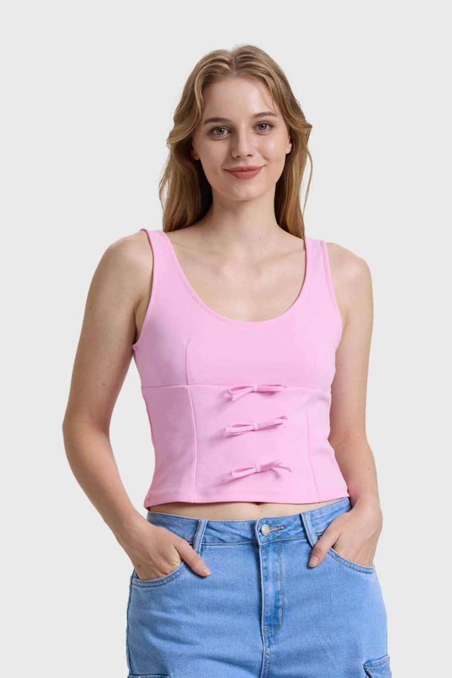 Polera mujer rosita rosado