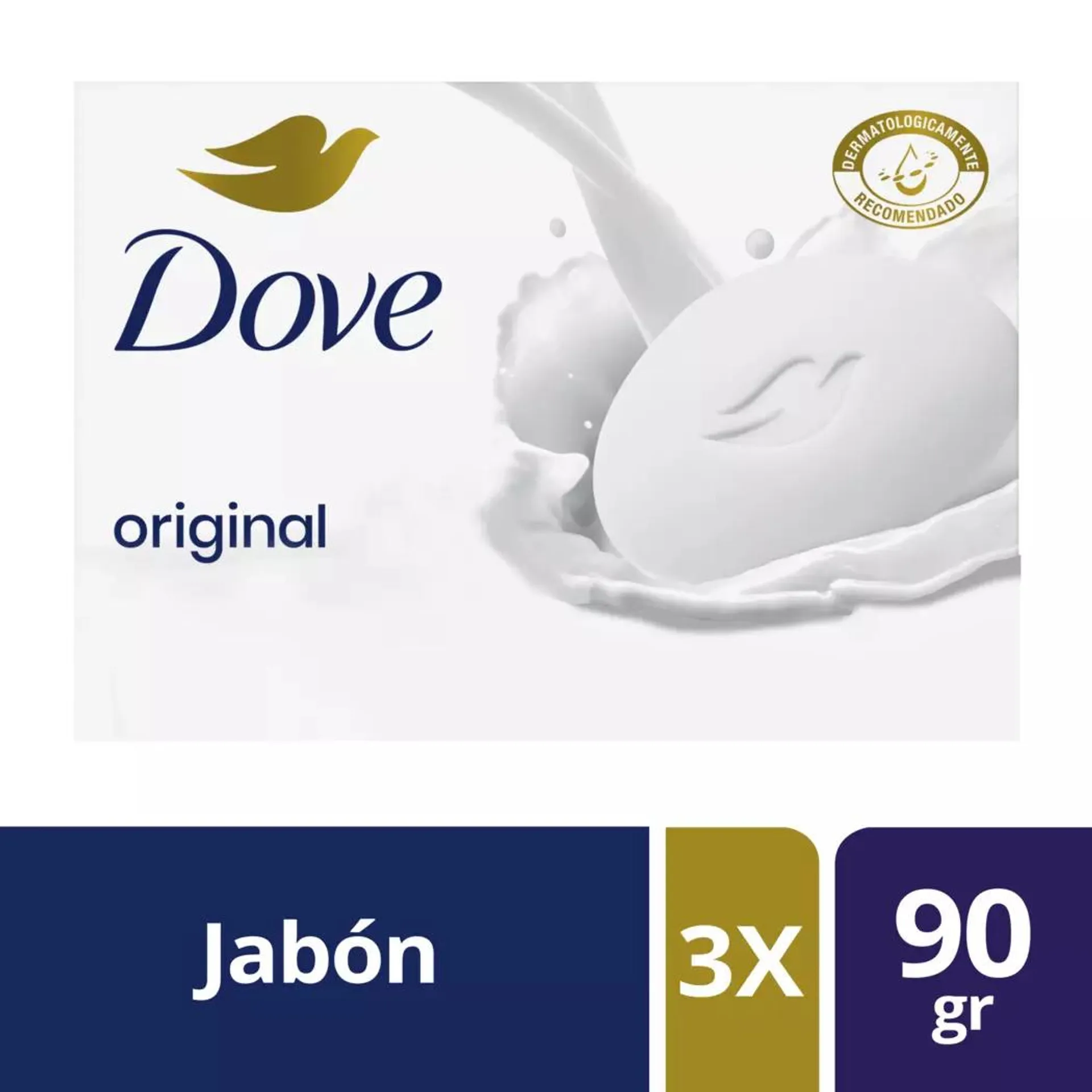 Dove Jabón Barra Original 90g 3 Unidades