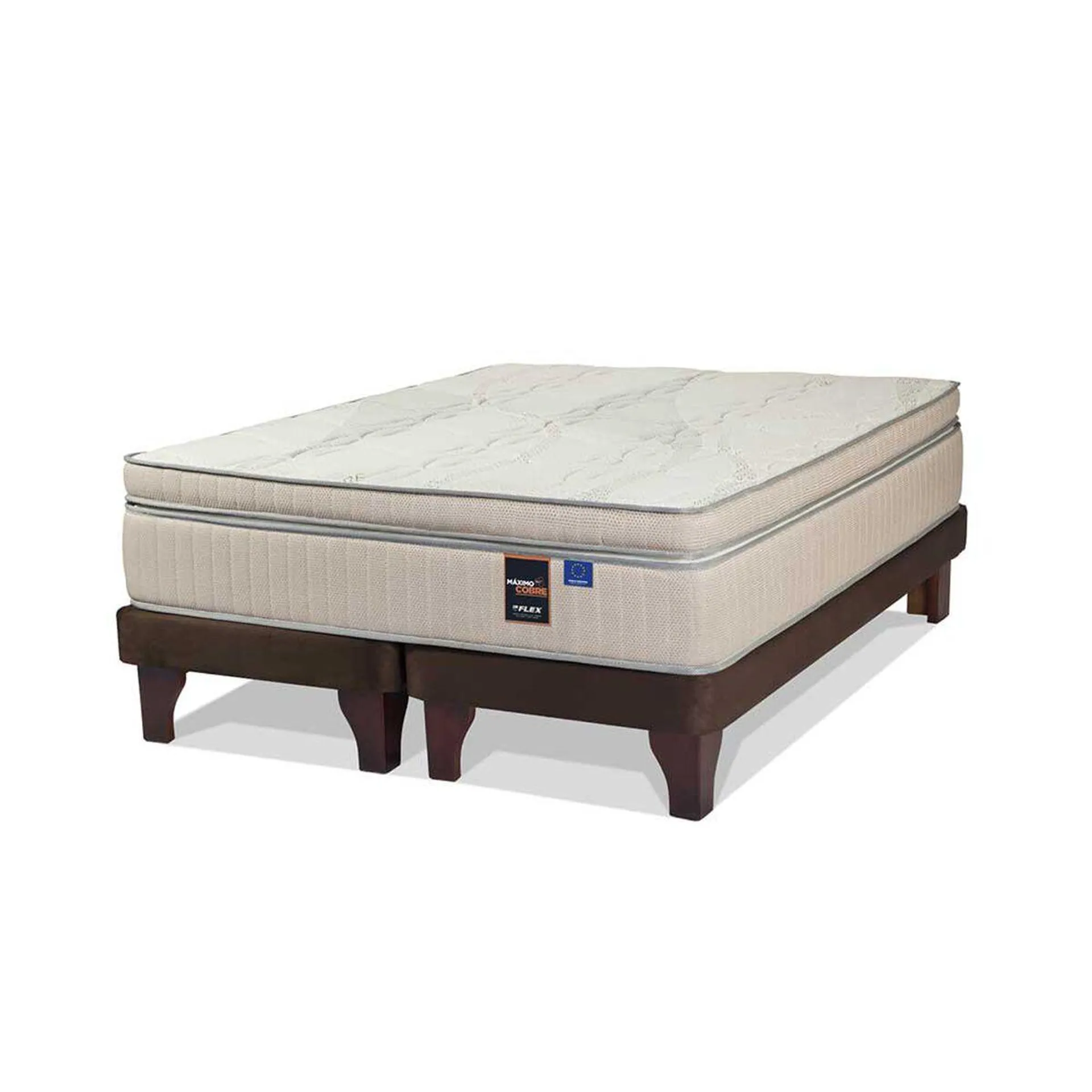 Cama Europea Flex Base Dividida 2 Plazas Máximo Cobre