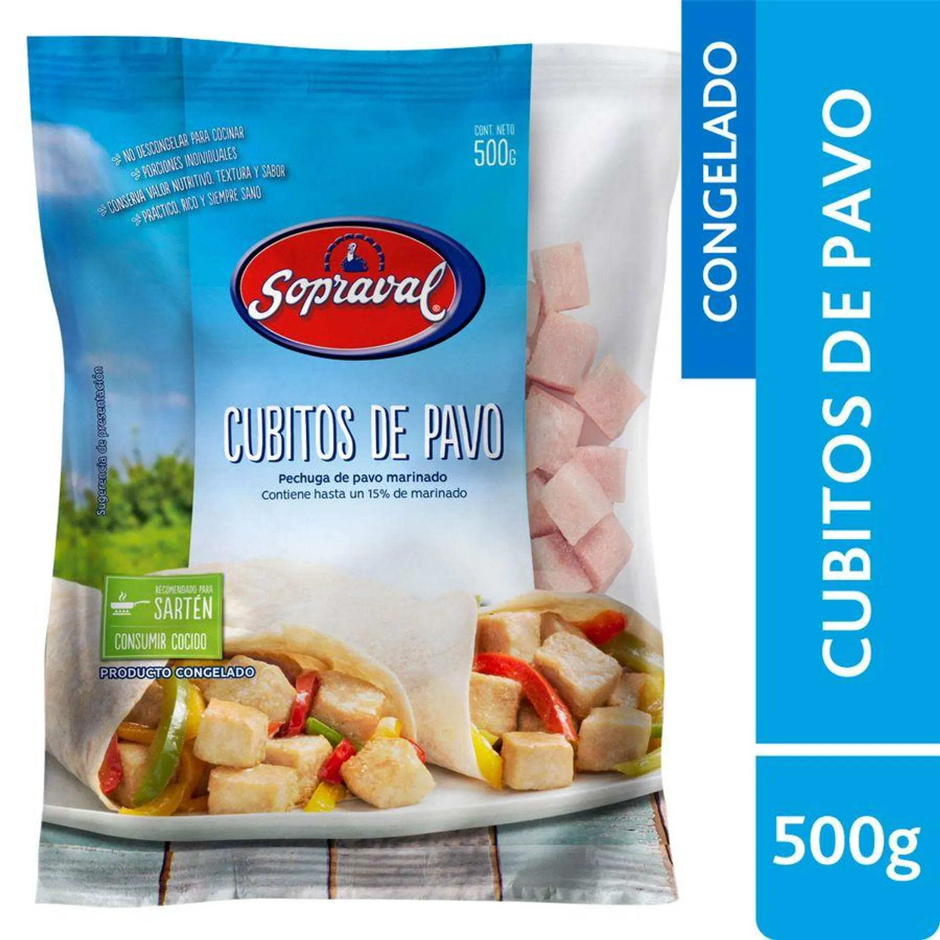 Cubitos de Pavo Sopraval 500 g