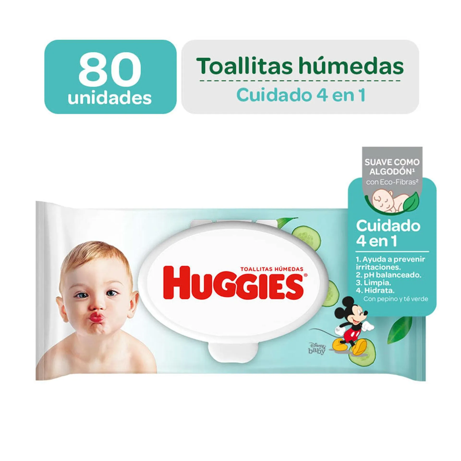 Toallas Húmedas Huggies One & Done 80 un. | Jumbo.cl