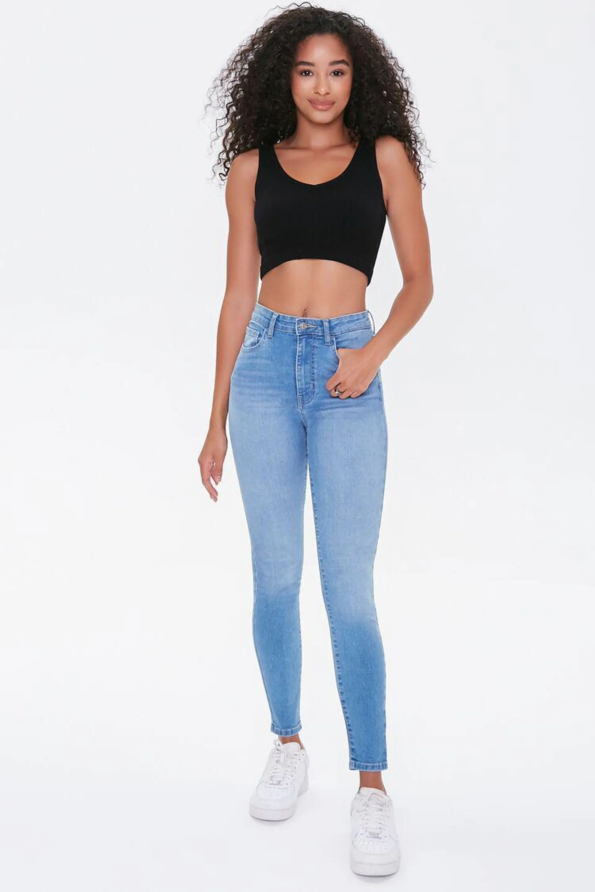 Essential Mid-Rise Skinny Jeans - Medium Denim