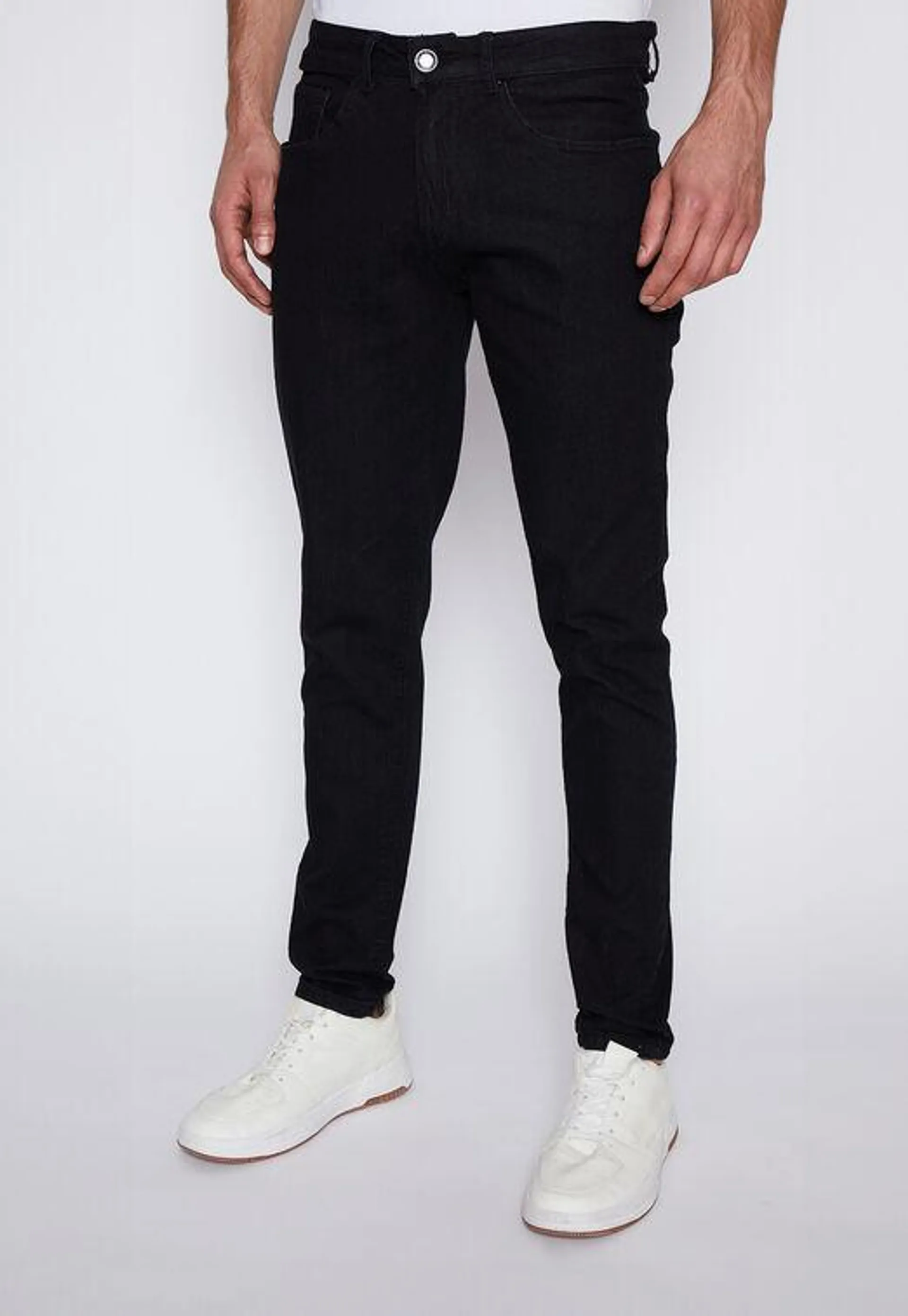 Jeans Hombre Negro Skinny Elasticado Family Shop