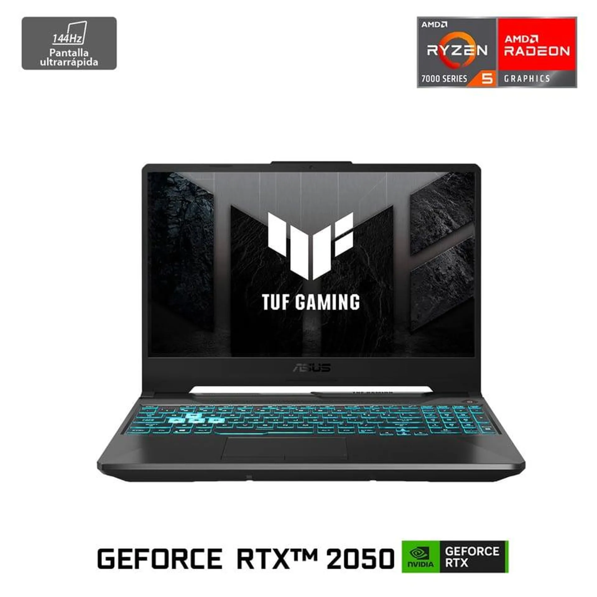 Notebook TUF Gaming A15 FA506 AMD Ryzen 5 NVIDIA GeForce RTX 2050 8GB RAM 512GB SSD 15.6" FHD 144Hz Asus