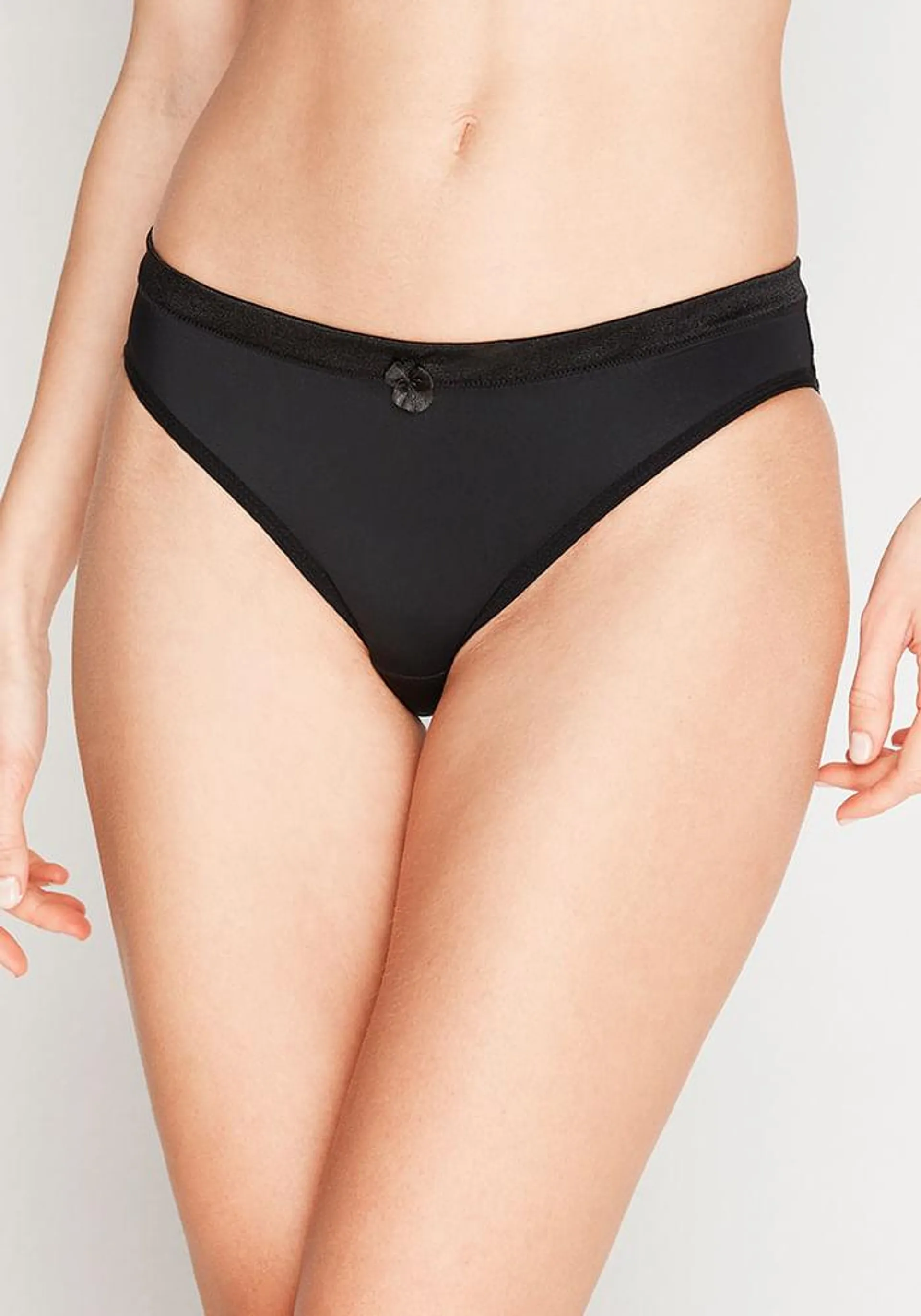 Bikini Microfibra Satín Negro