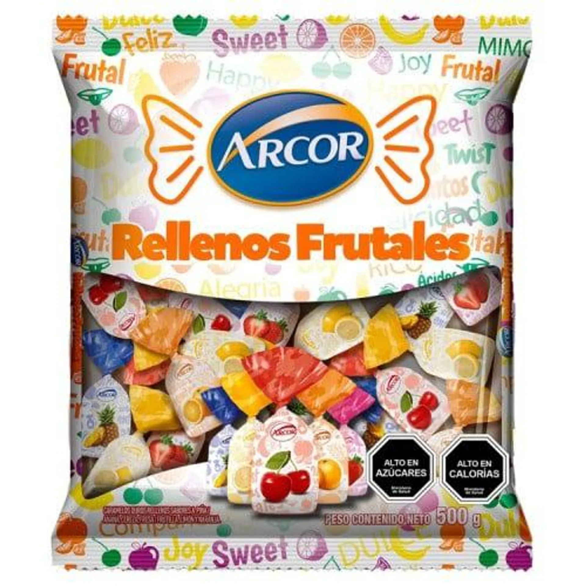 Caramelo Arcor Fruta Relleno 500 gr