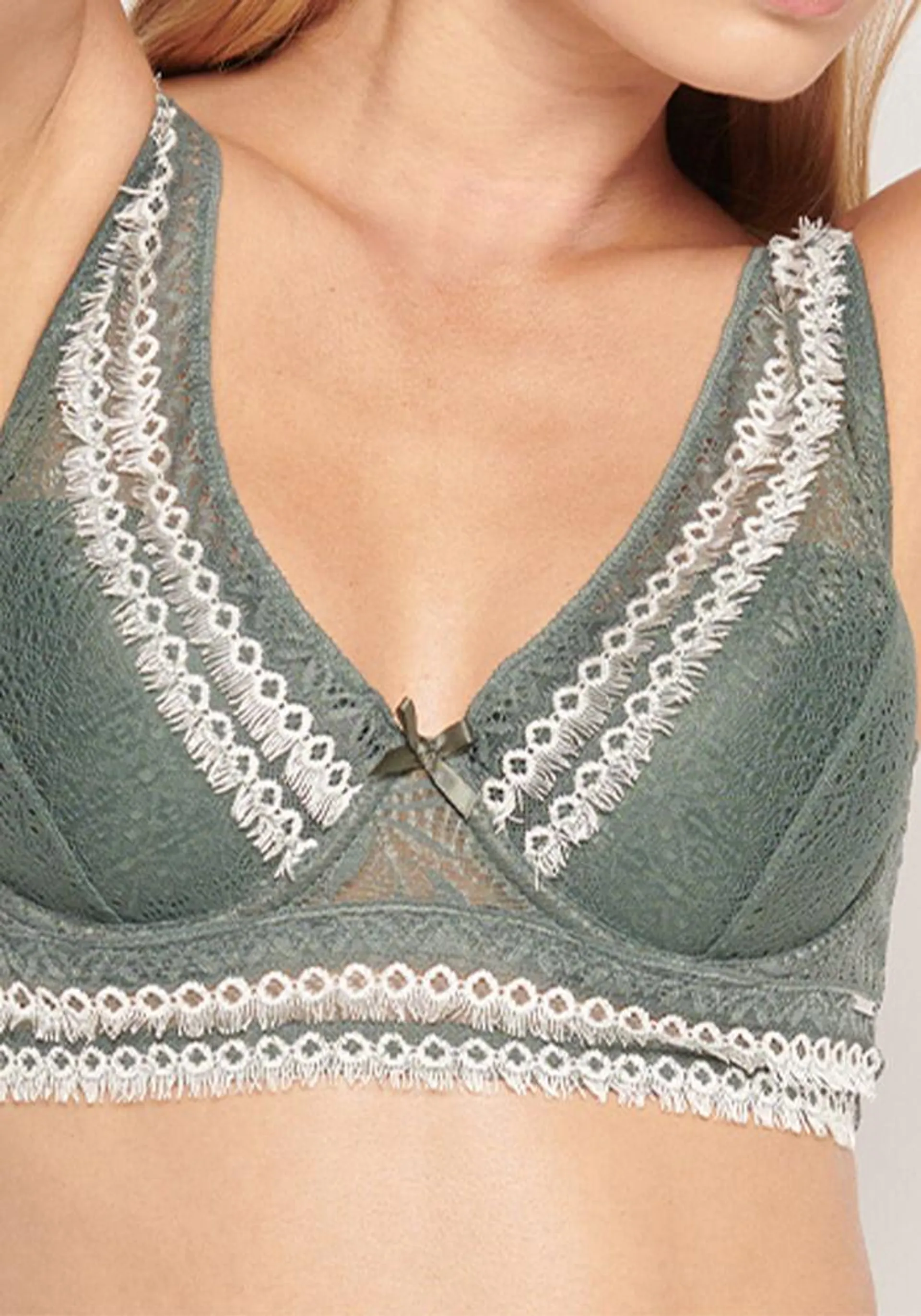 Sostén Bralette Copa B con Soft Encaje Verde