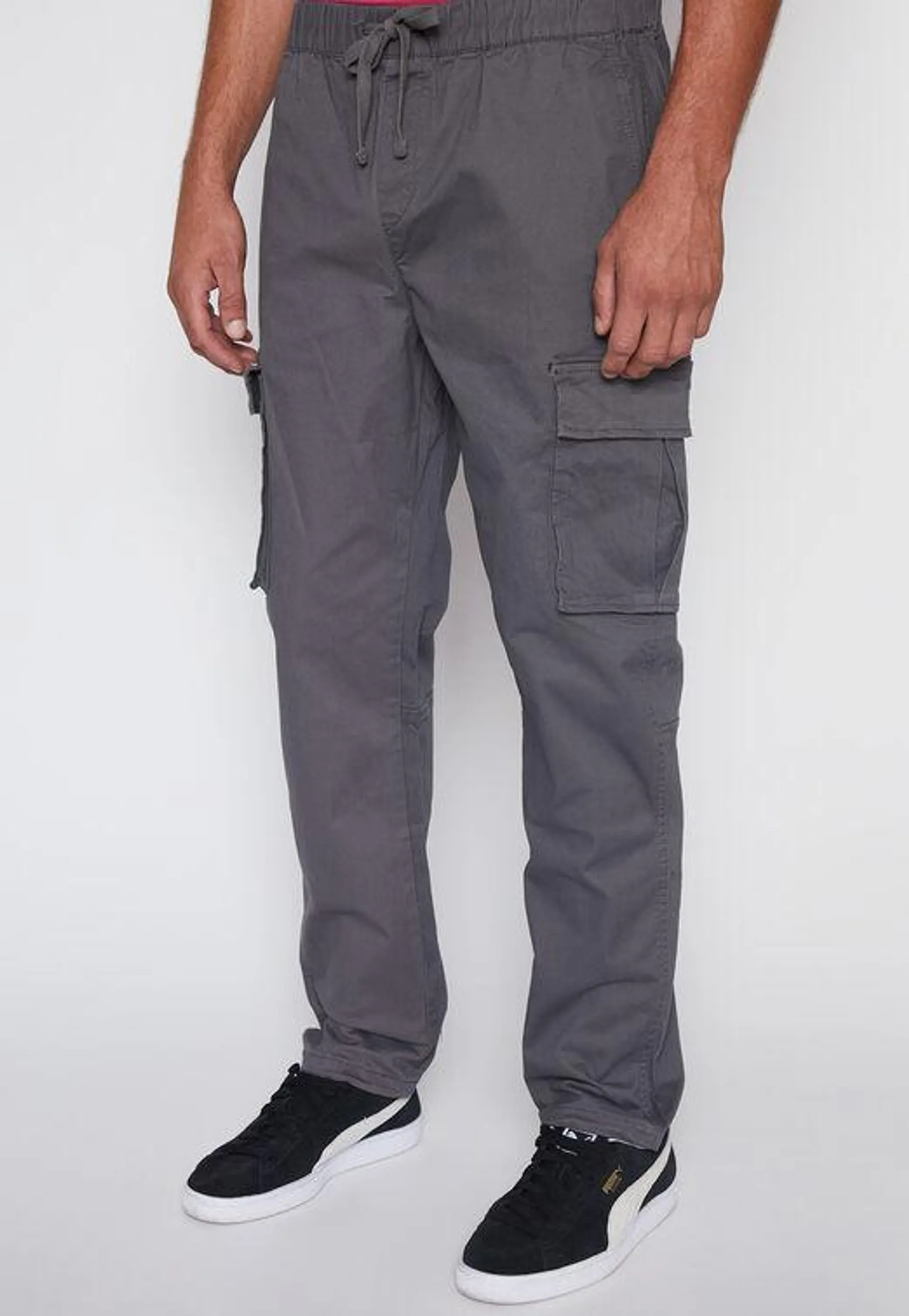 Pantalon Hombre Gris Cargo Jogger Family Shop