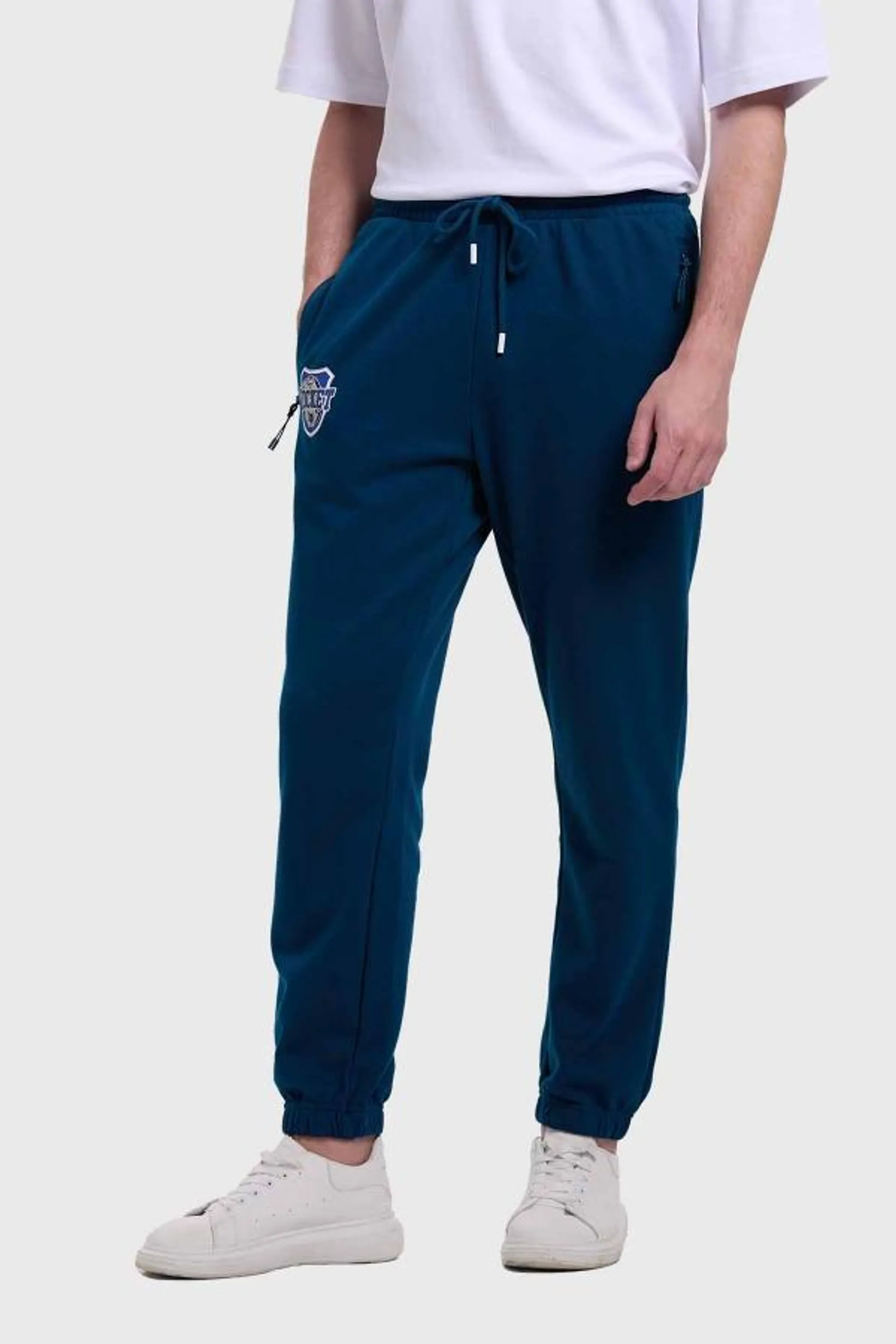 PantalÓn buzo hombre jogger print azul