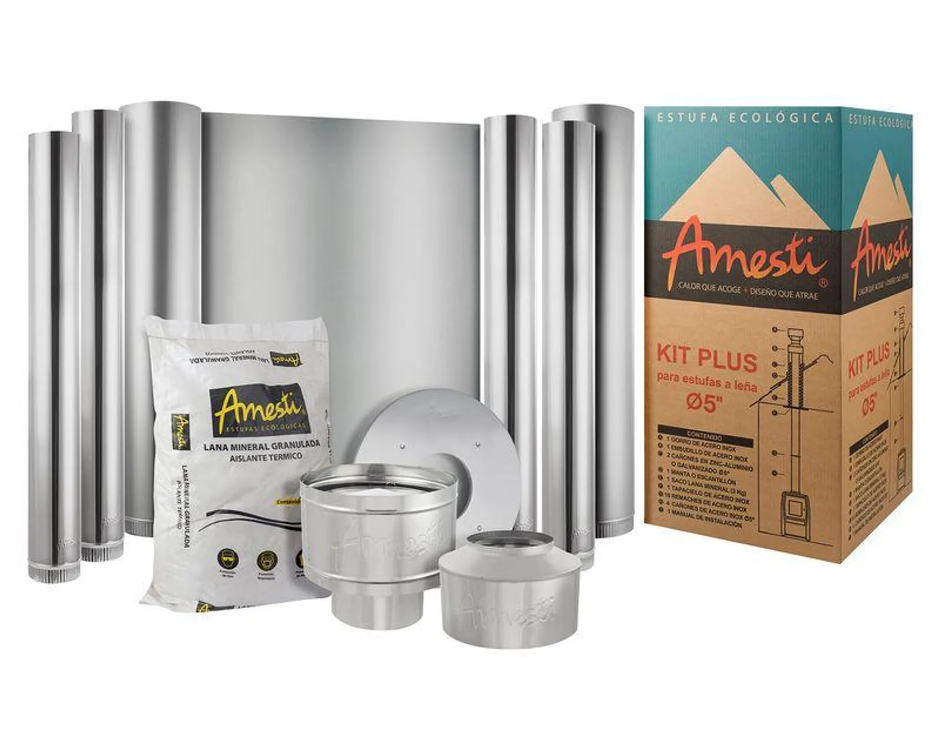 Kit instalación 5 PCS plus gris Amesti