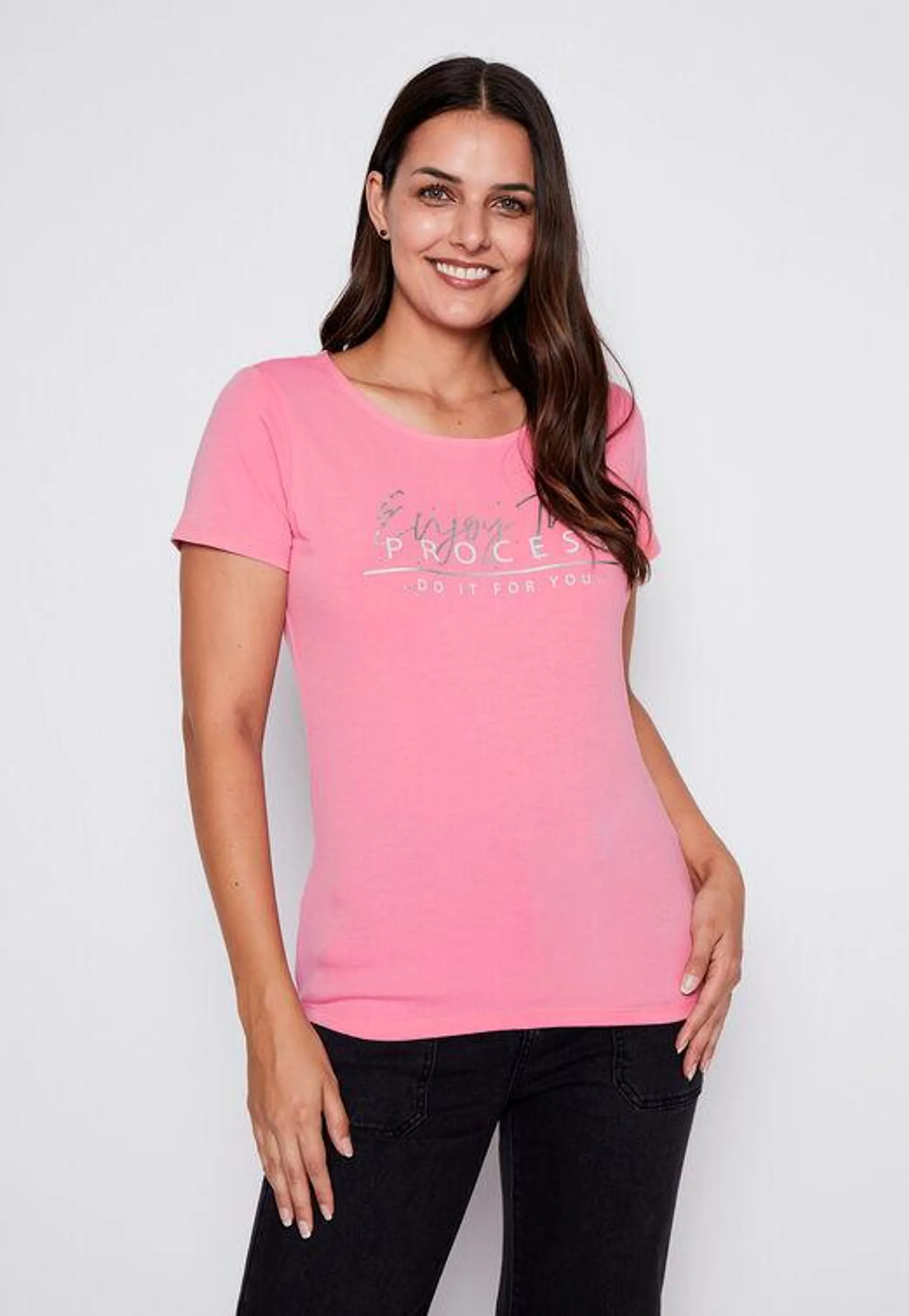 Polera Mujer Rosado Good Actitude Family Shop