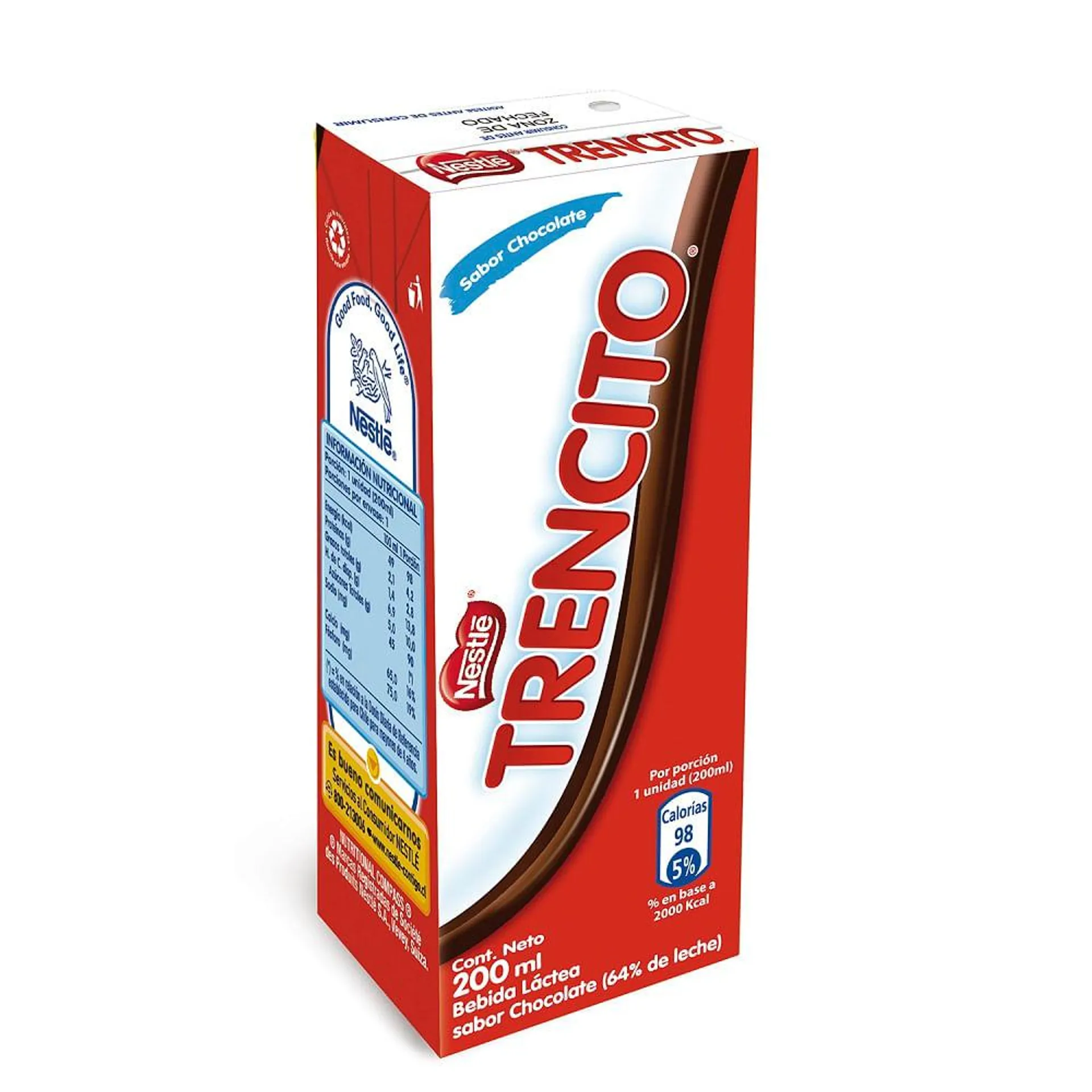 Leche entera Trencito Nestlé sabor chocolate 200 ml