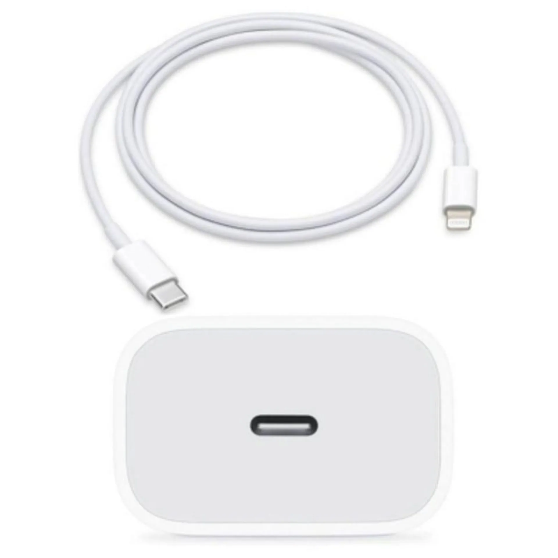 Cargador Apple 20w Carga Rápida + Cable Usb-C A Lightning 1 mt