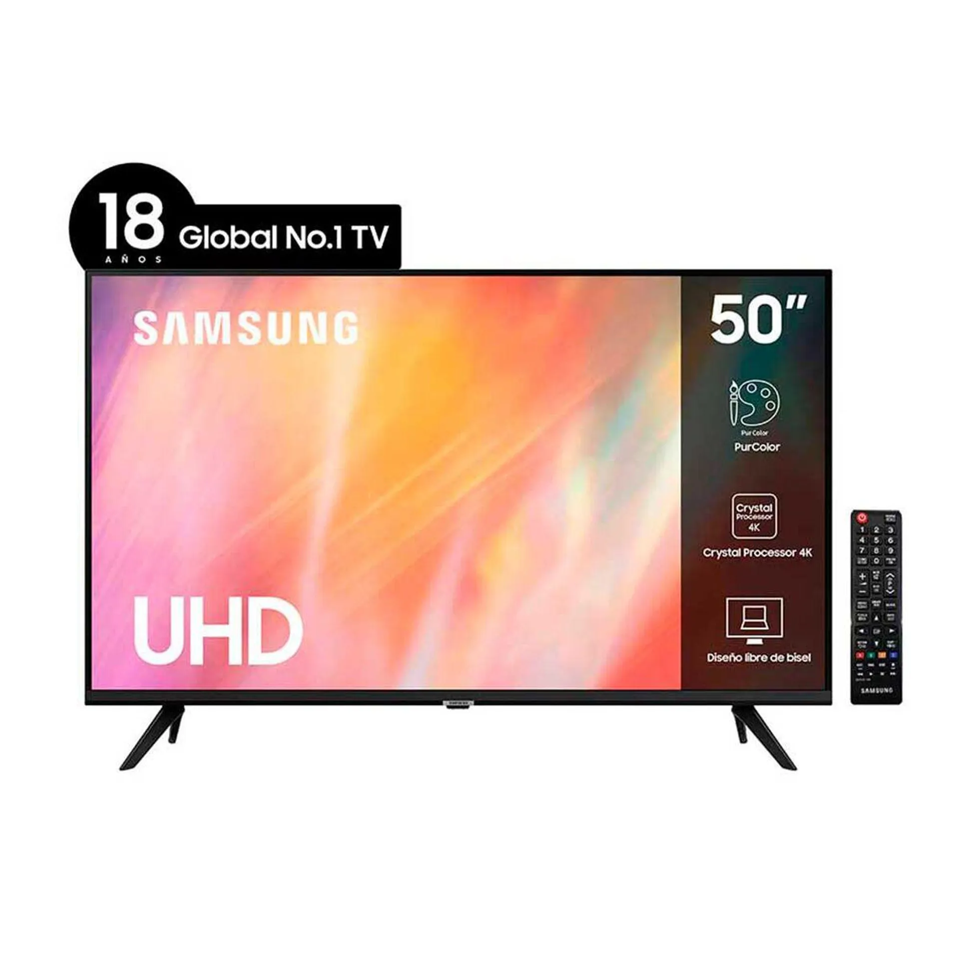 LED 50" Samsung UN50AU7090GX Smart TV 4K UHD