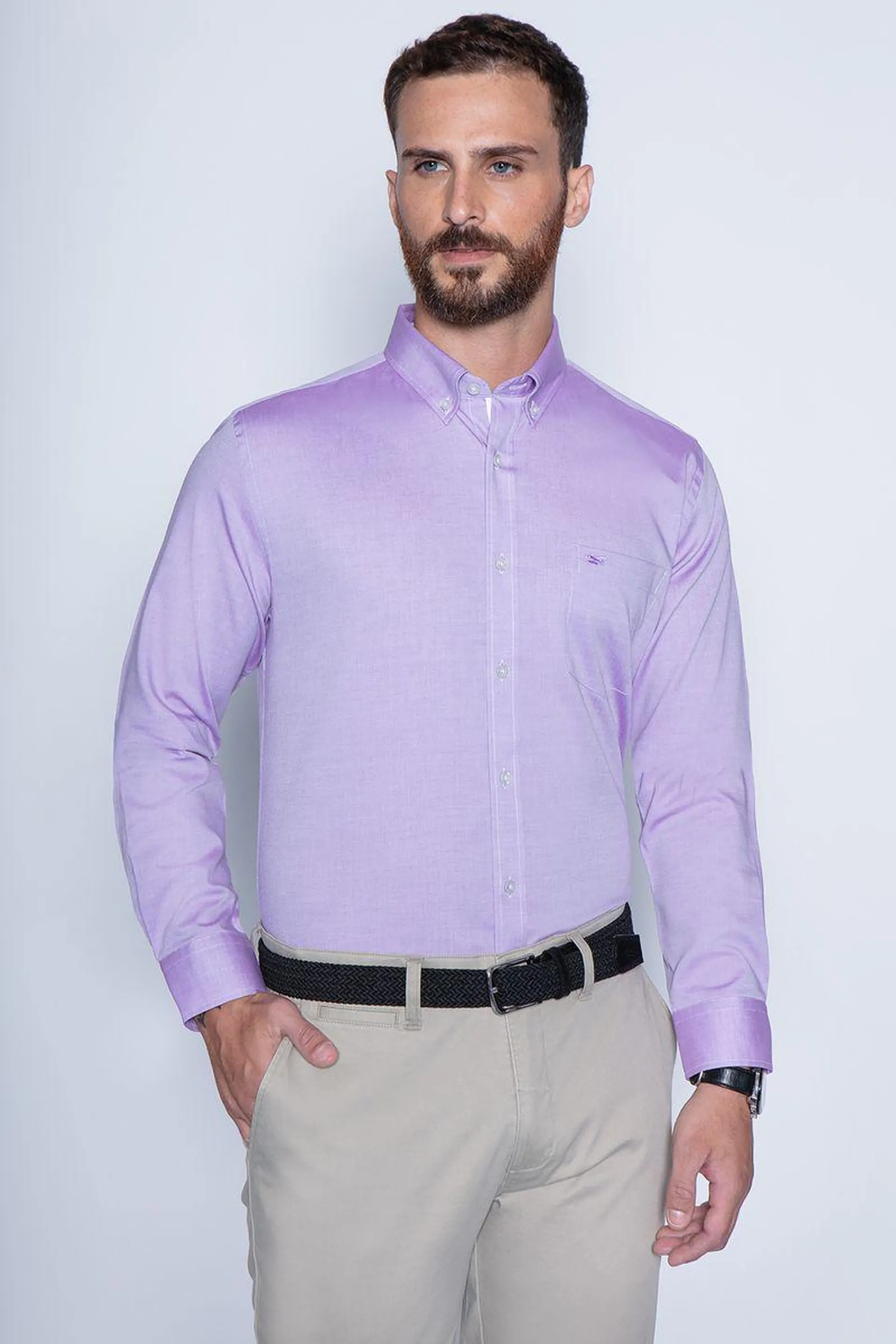 Camisa Smart Casual Violet Oxford