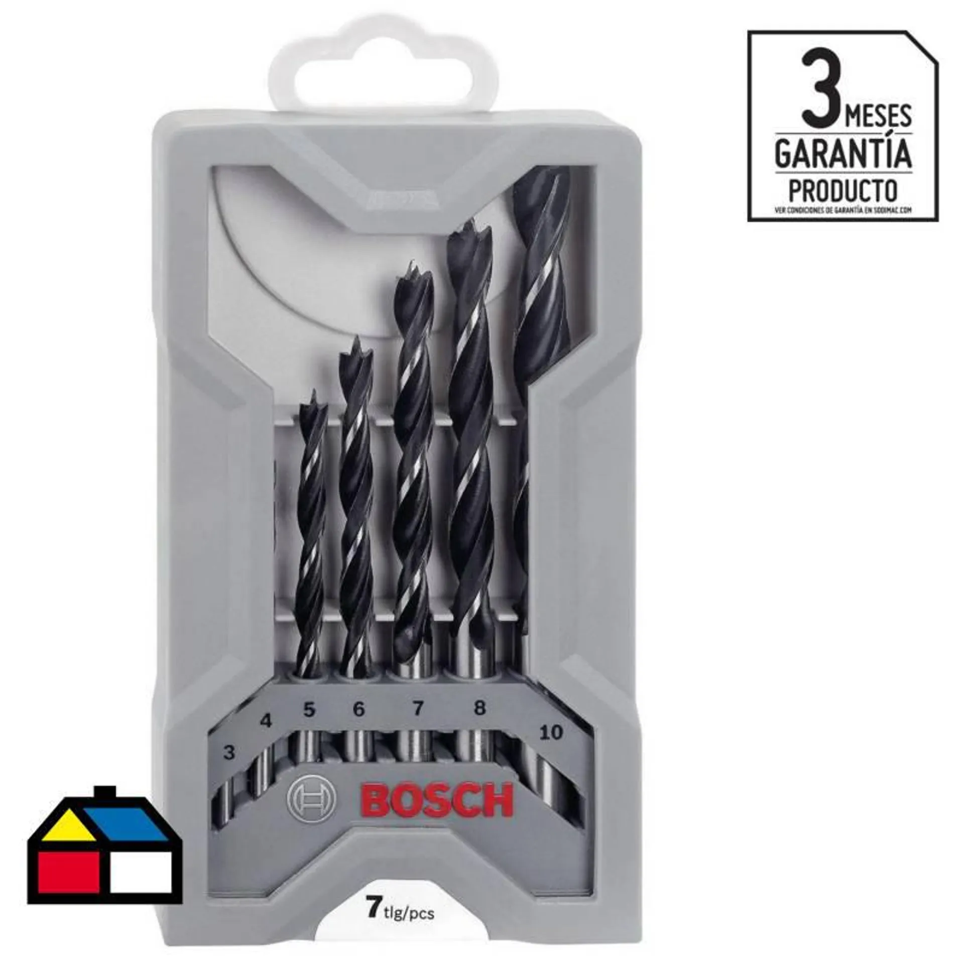 Set brocas para madera 3 a 10 mm 7 unidades