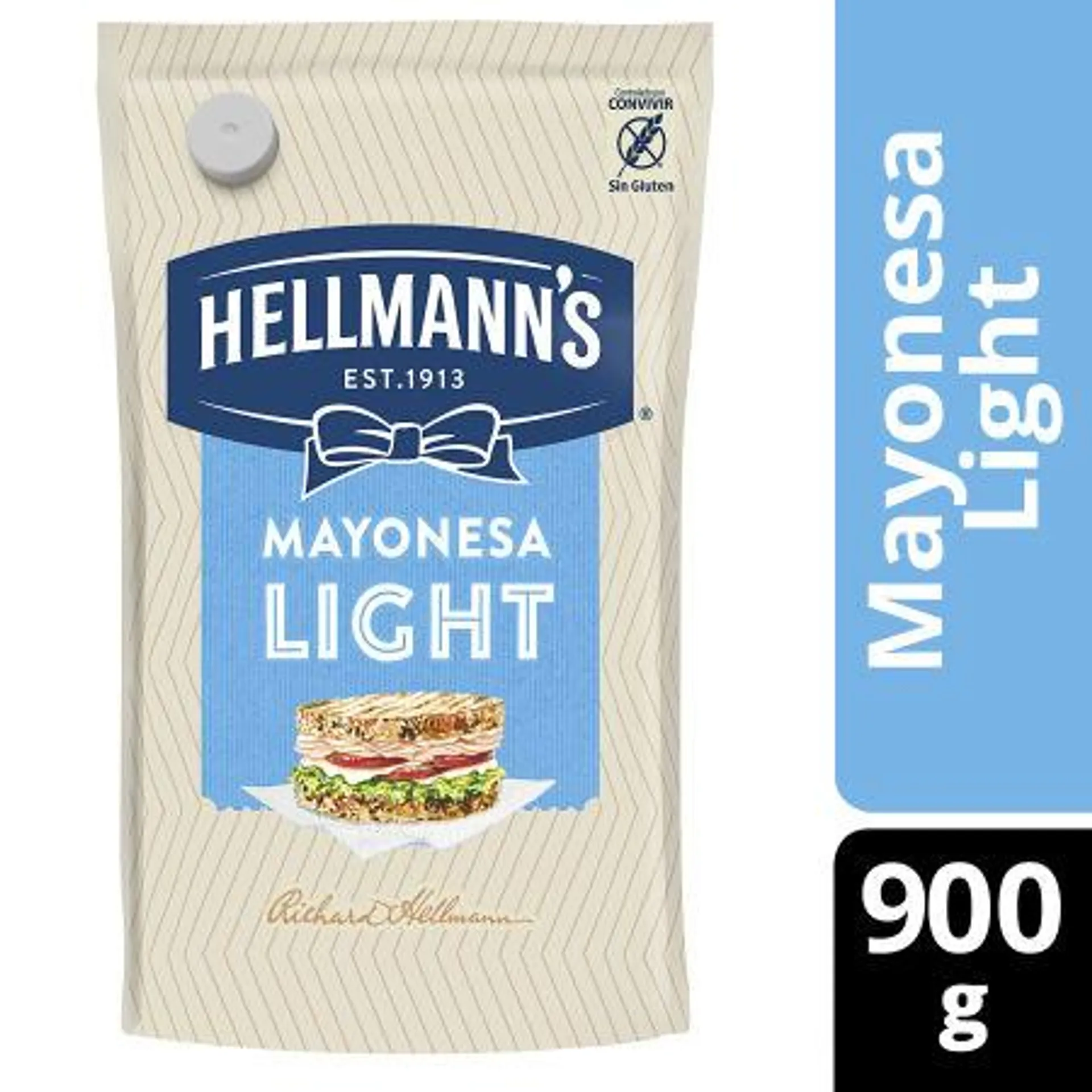 Hellmann's - Mayonesa Light Doypack, 900 g