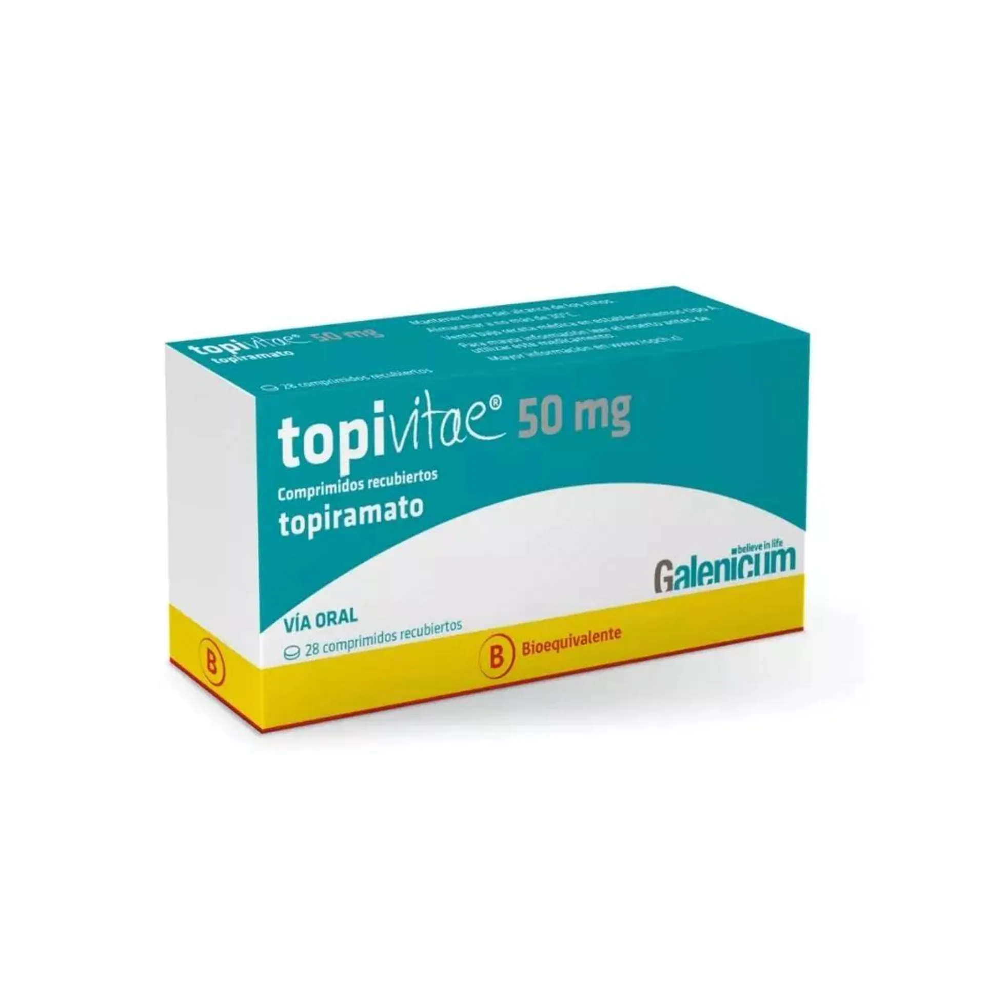 Topivitae (B) Topiramato 50mg 28 Comprimidos Recubiertos