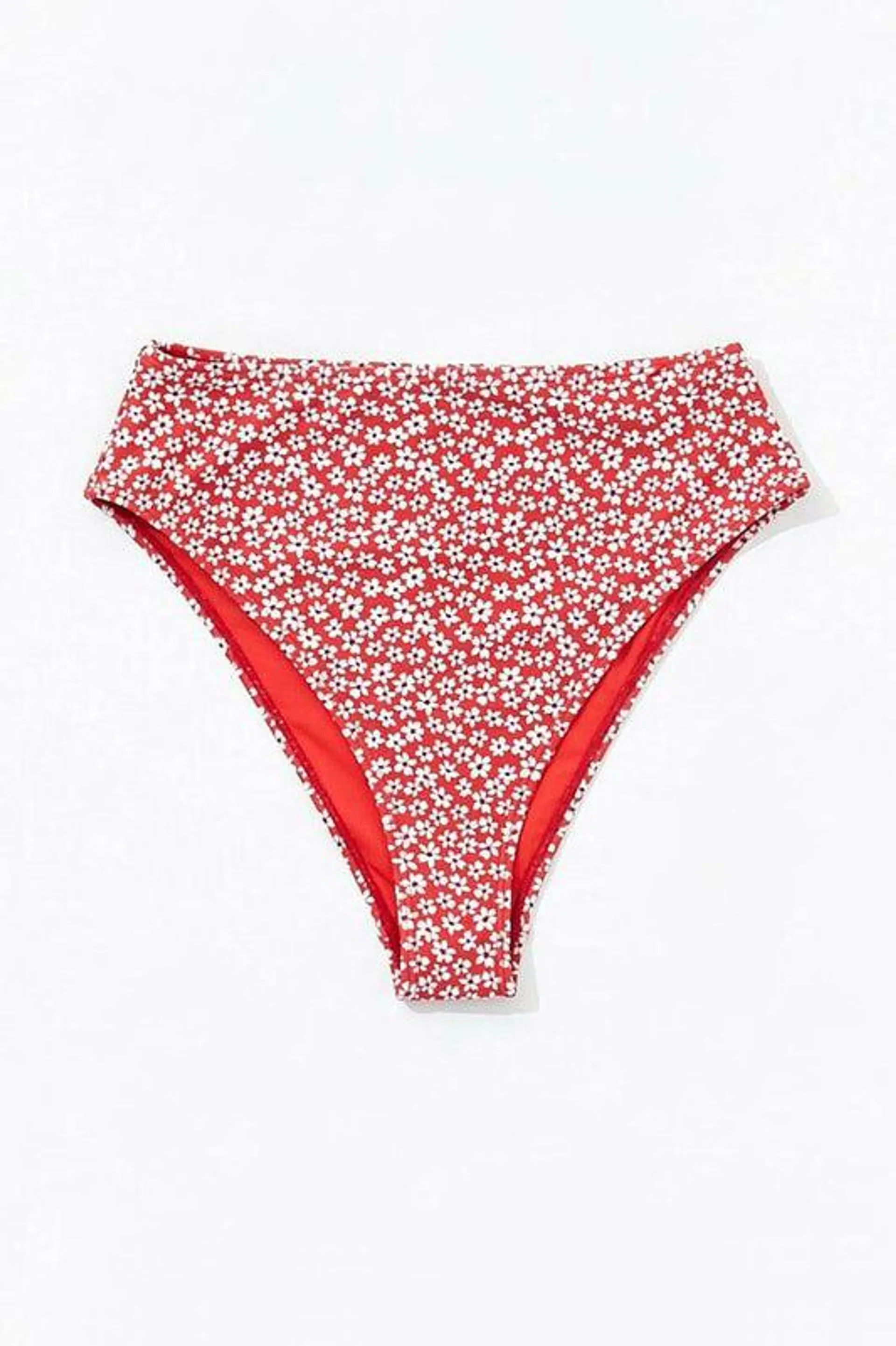 Womens Knit Swimwear Bottoms Hi Red/White Mujer