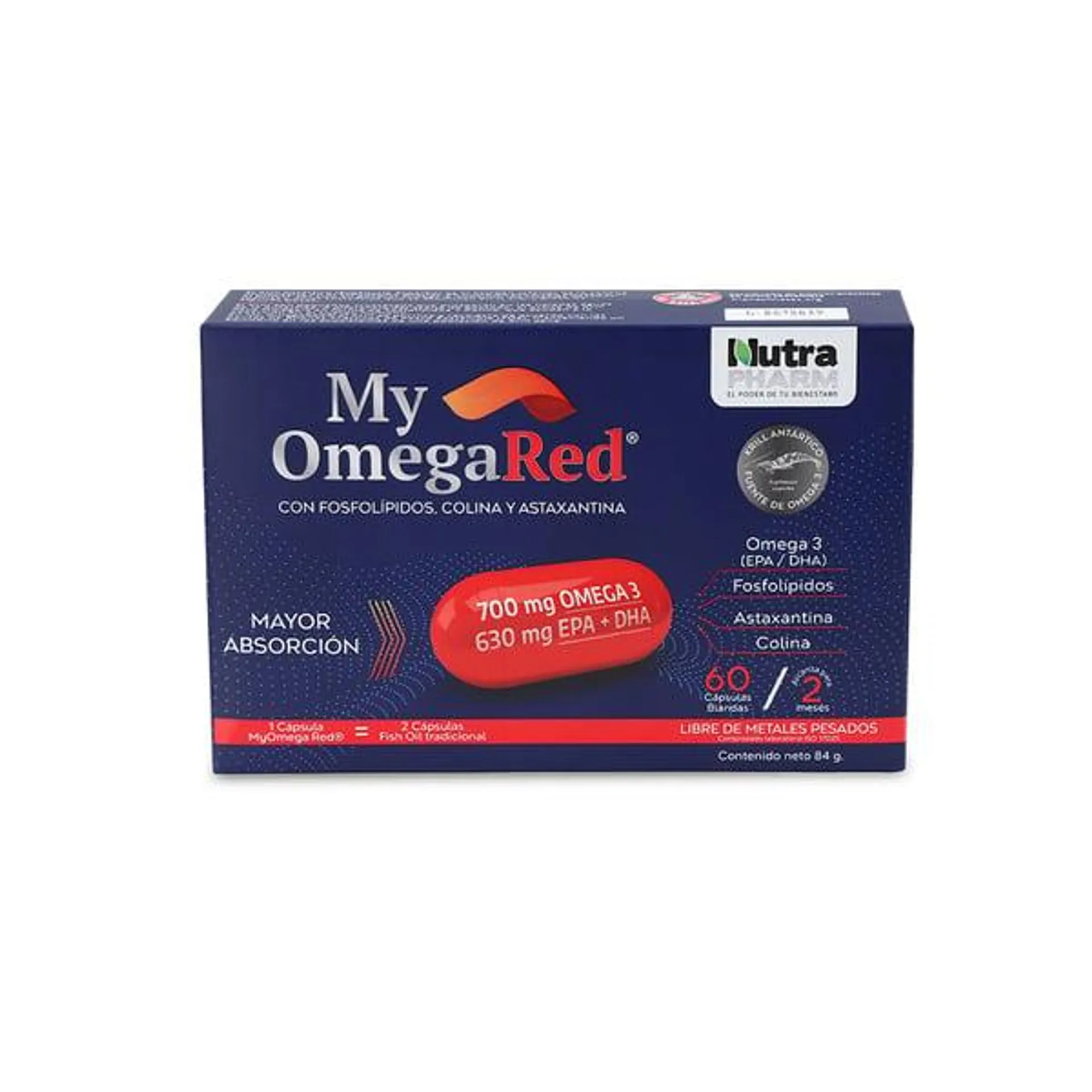 My OmegaRed x60 cápsulas, Nutrapharm