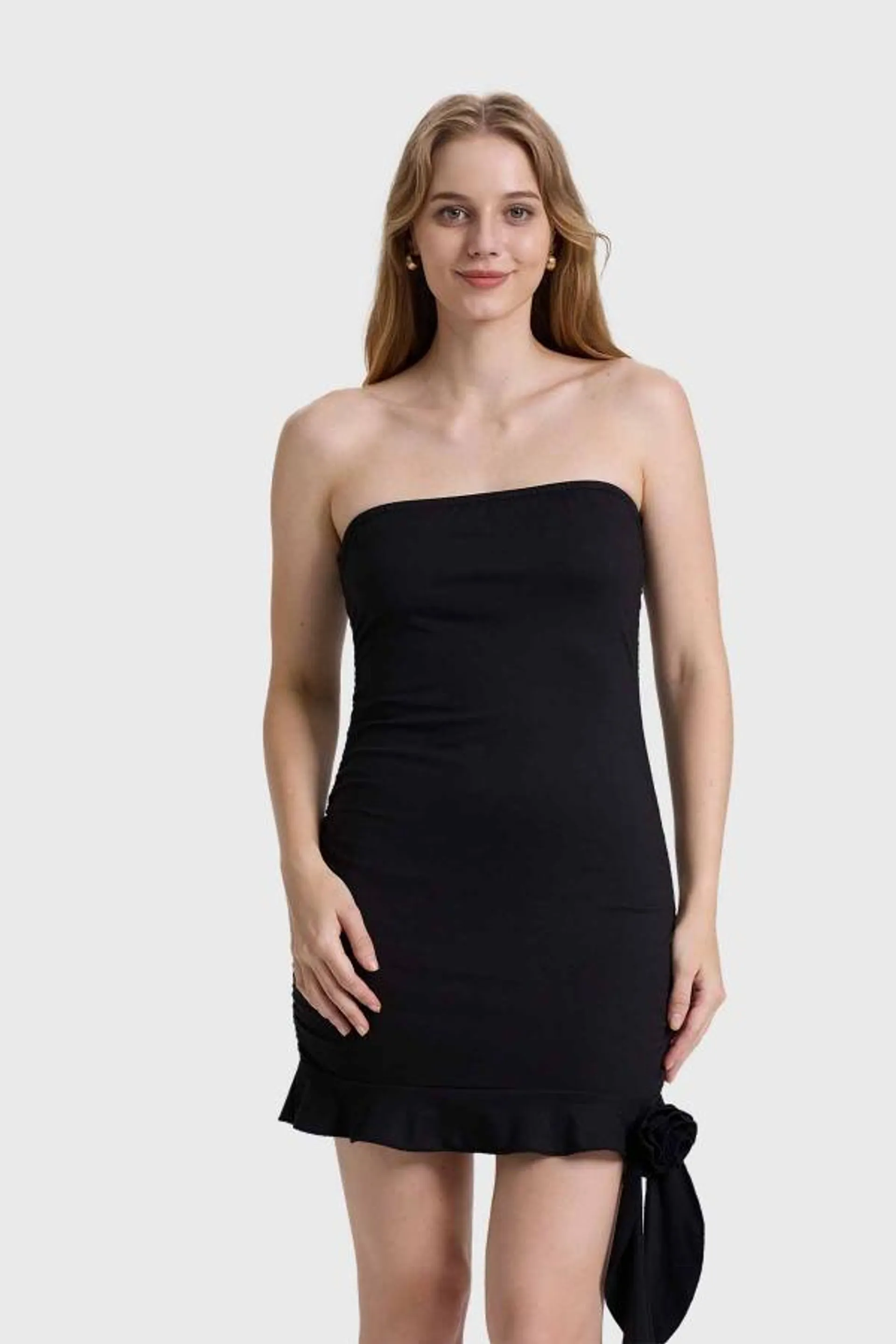 Vestido mujer vuelos negro