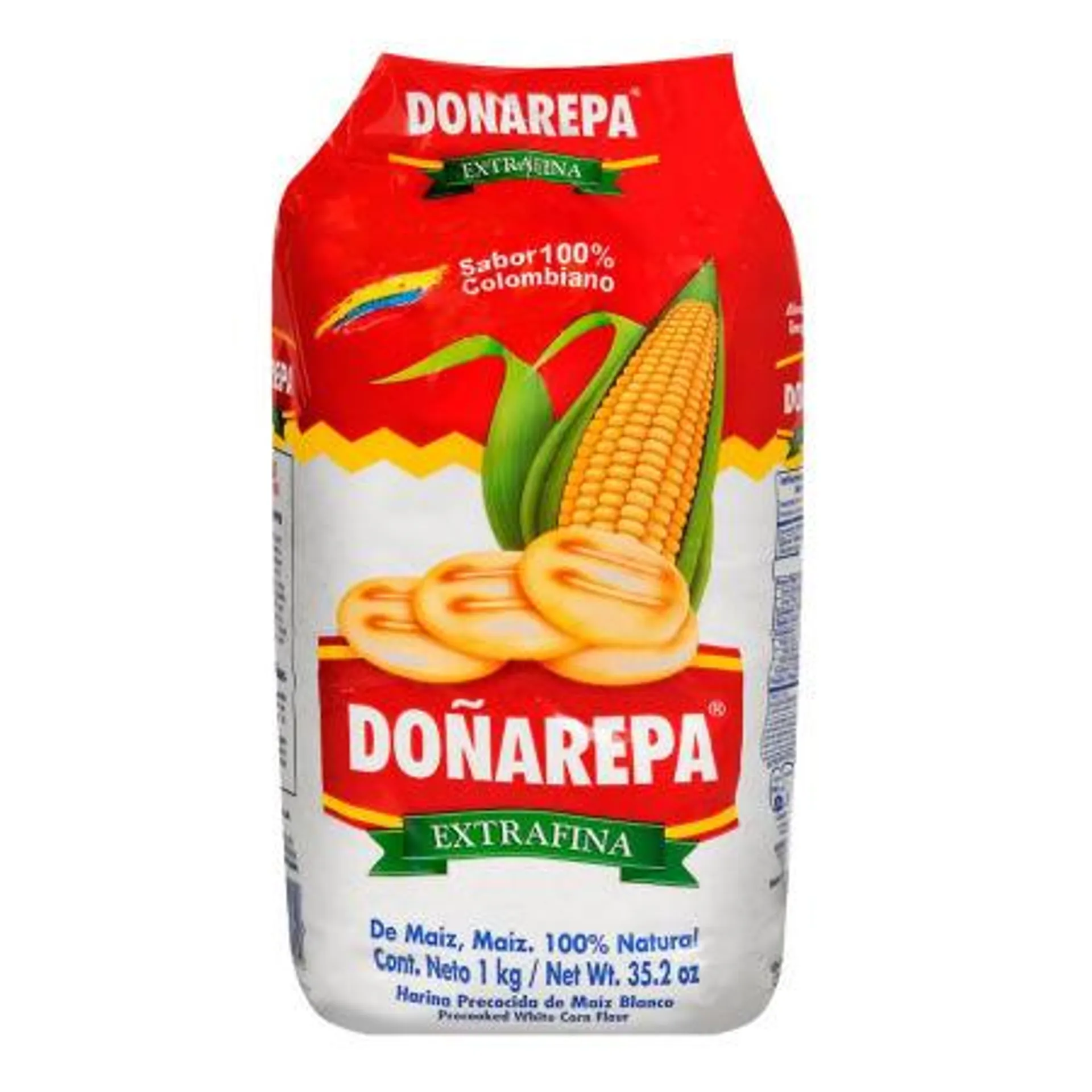 Doñarepa - Harina de Maiz Extrafina Bolsa, 1 kg