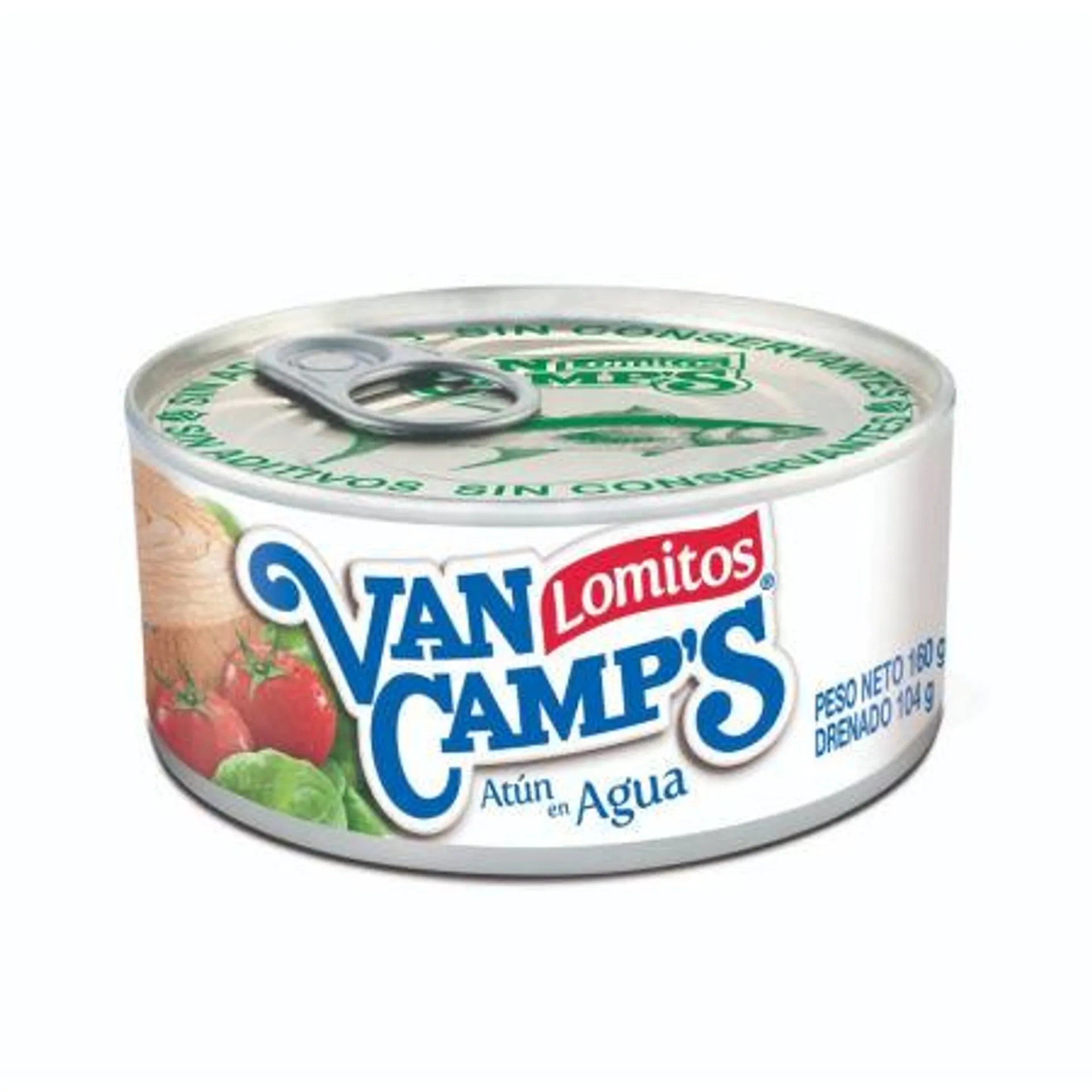 Van Camp's - Atún Al Agua, Drenado 104 g - Neto 160 g