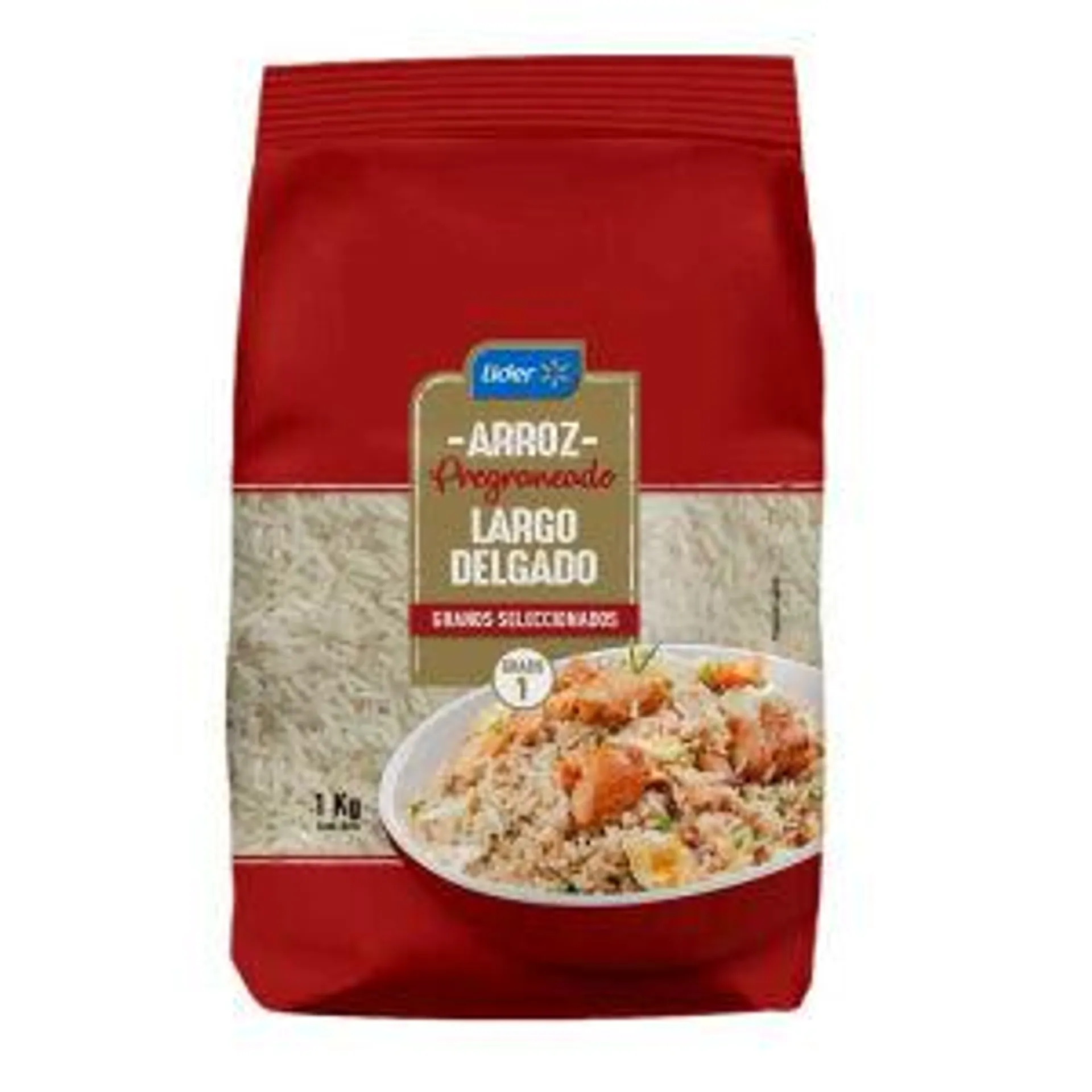 Arroz Pre Graneado Grado 1 Grano Largo, 1 kg