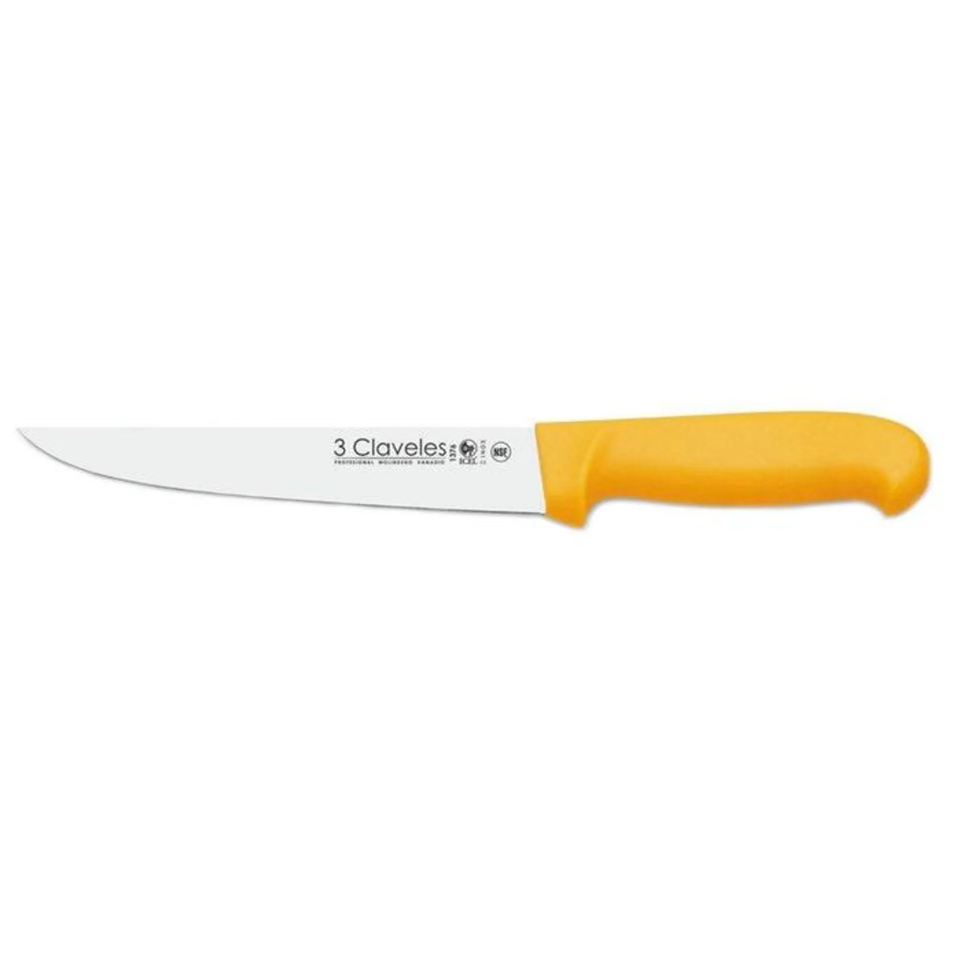 TRES CLAVELES CUCHILLO MGO. AMARILLO 20 CM 1376