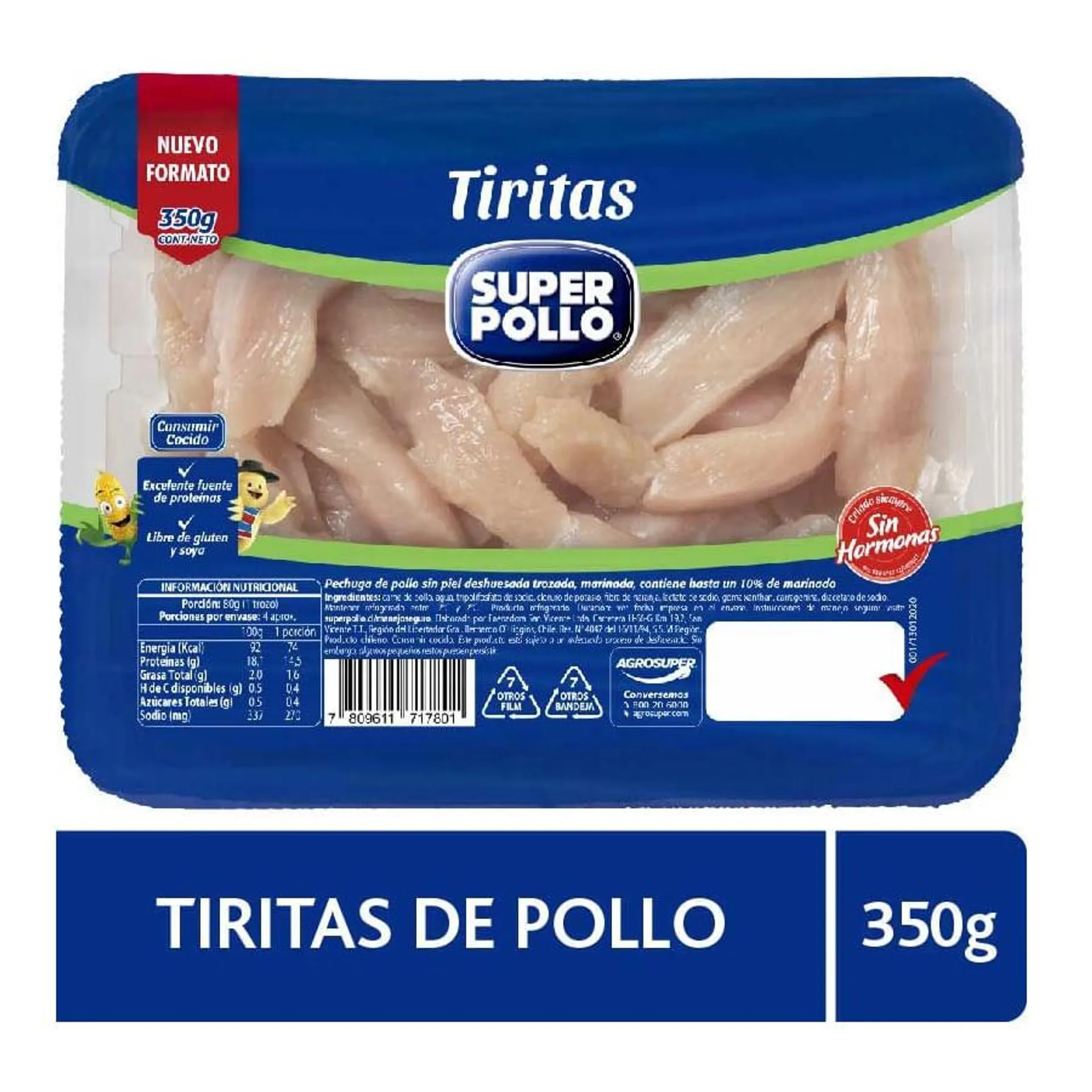 Tiritas de pollo Super Pollo 350 g