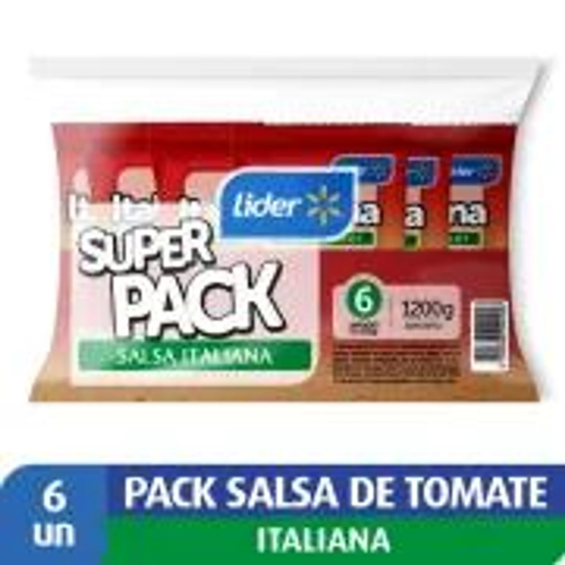 Pack De 6 Salsas De Tomates Italiana, 1200 g