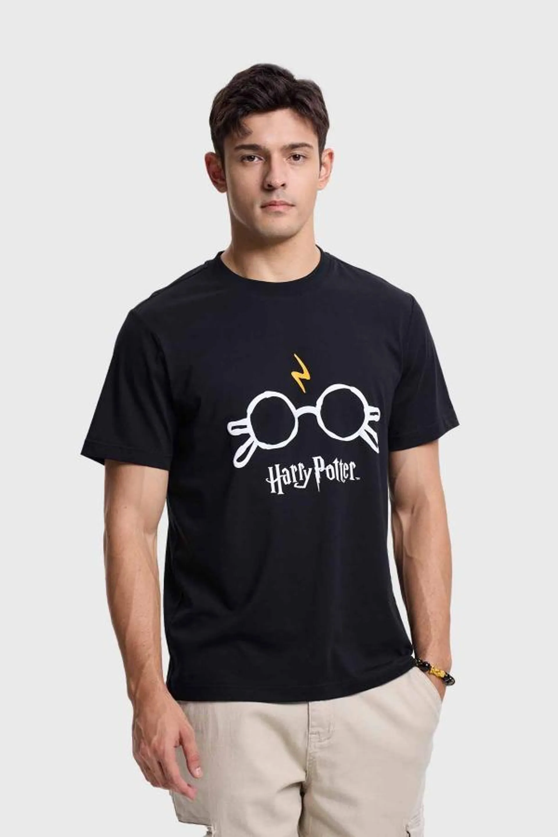 Polera hombre harry potter negro