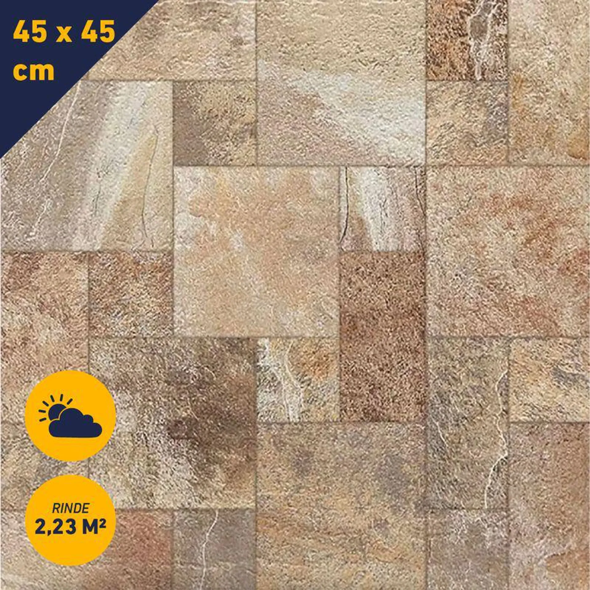 Cerámica Piso Candall 45 x 45 CM 2,23 M2 Beige