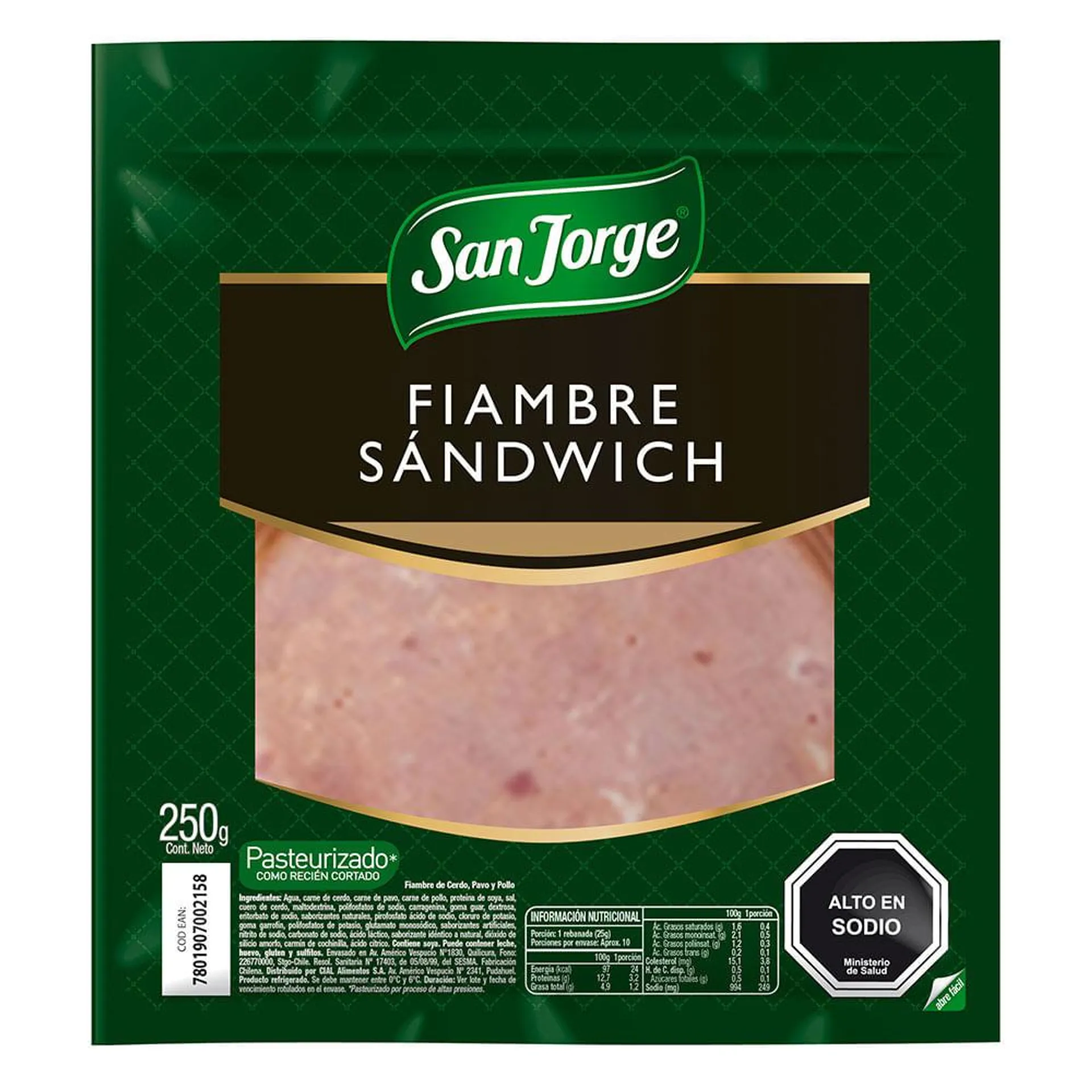 Fiambre sandwich San Jorge 250 g