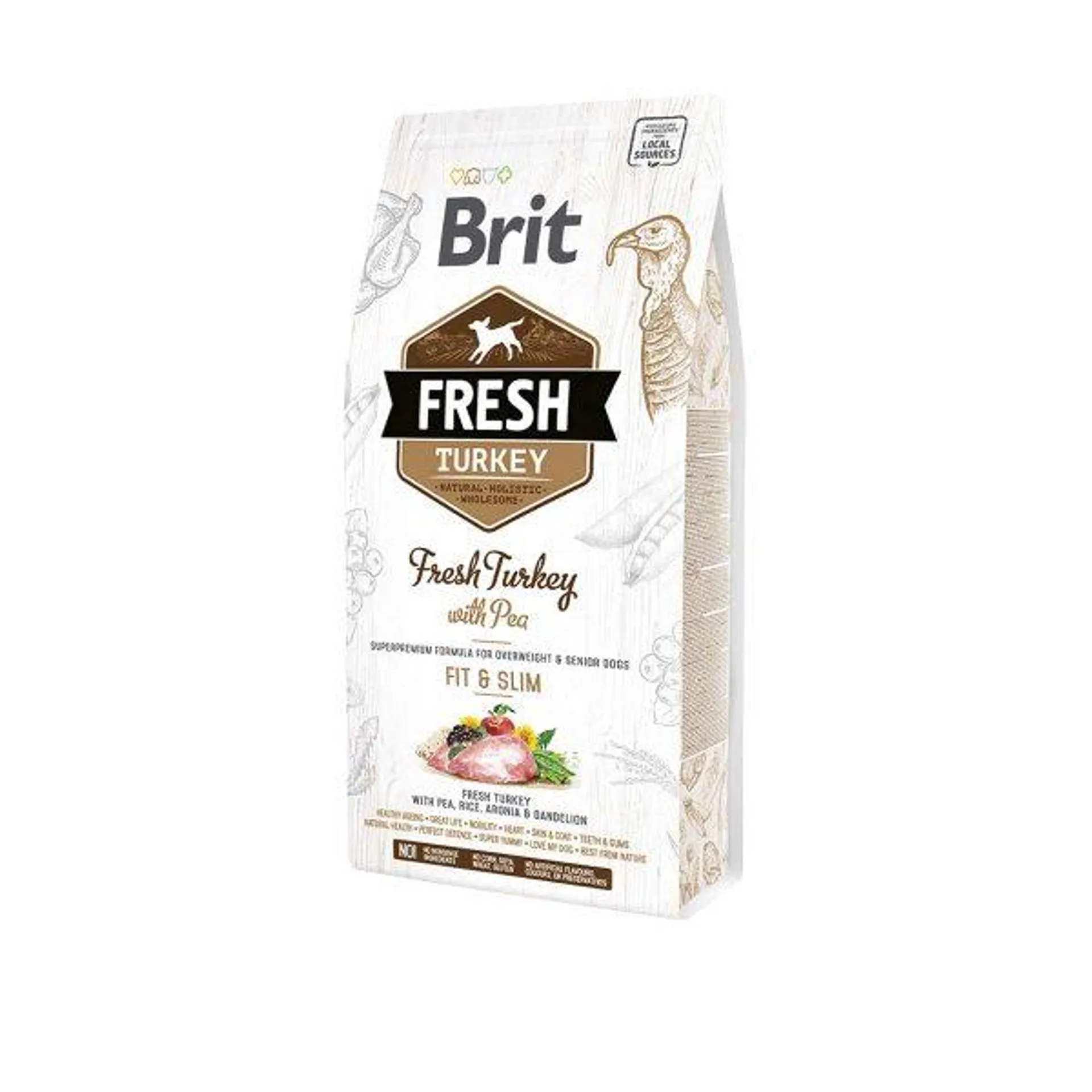 Brit Fresh Perro adulto Turkey with pea Fit & Slim Light 12 Kgs