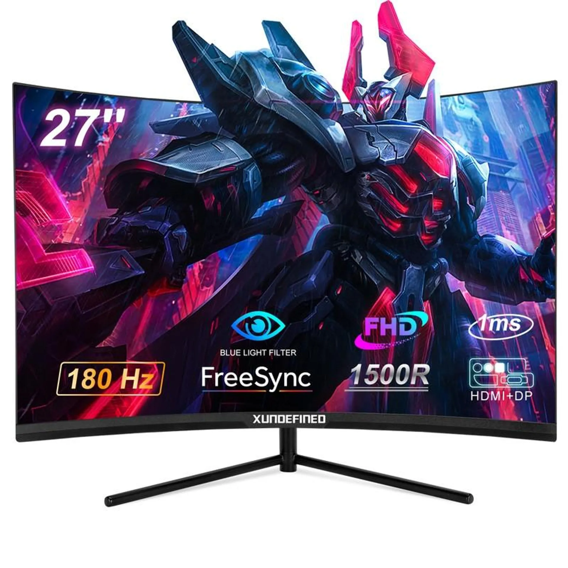 Monitor Gamer Curvo 27 pulgadas Full HD 180Hz 1ms FreeSync HDMI