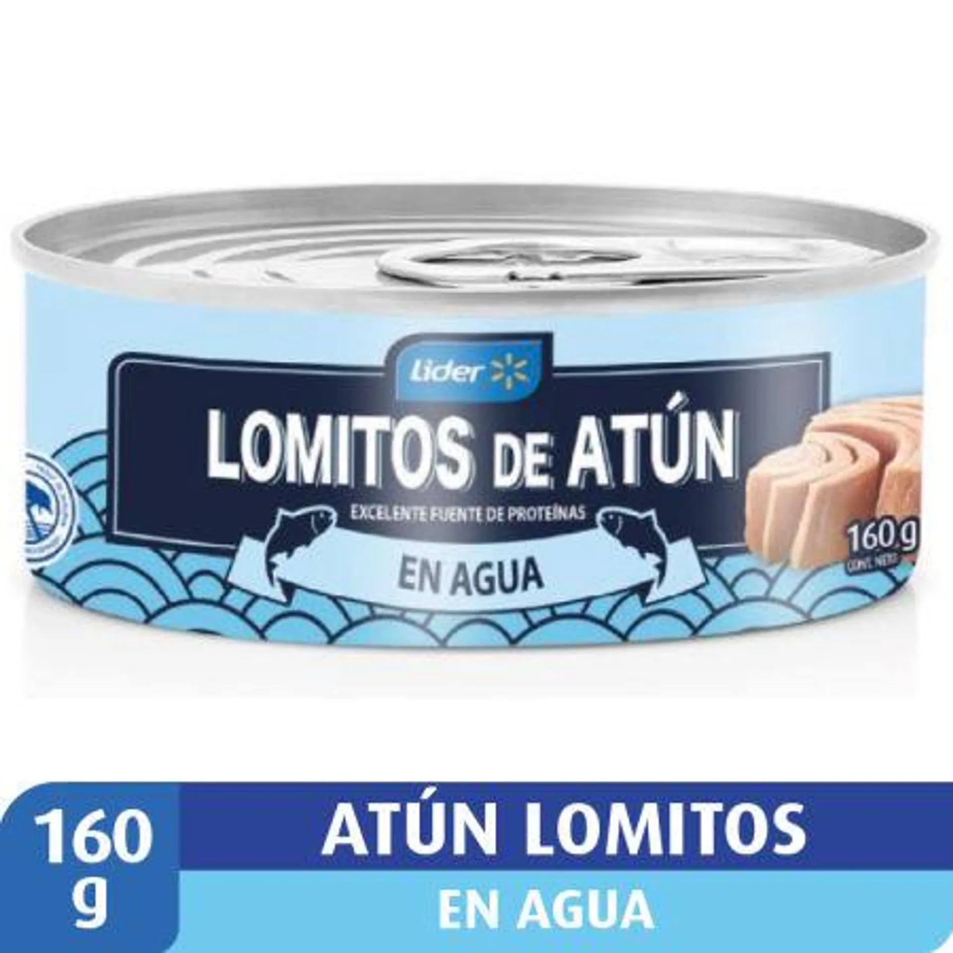 Lider - Atún Lomitos en Agua, Drenado 104 g - Neto 160 g