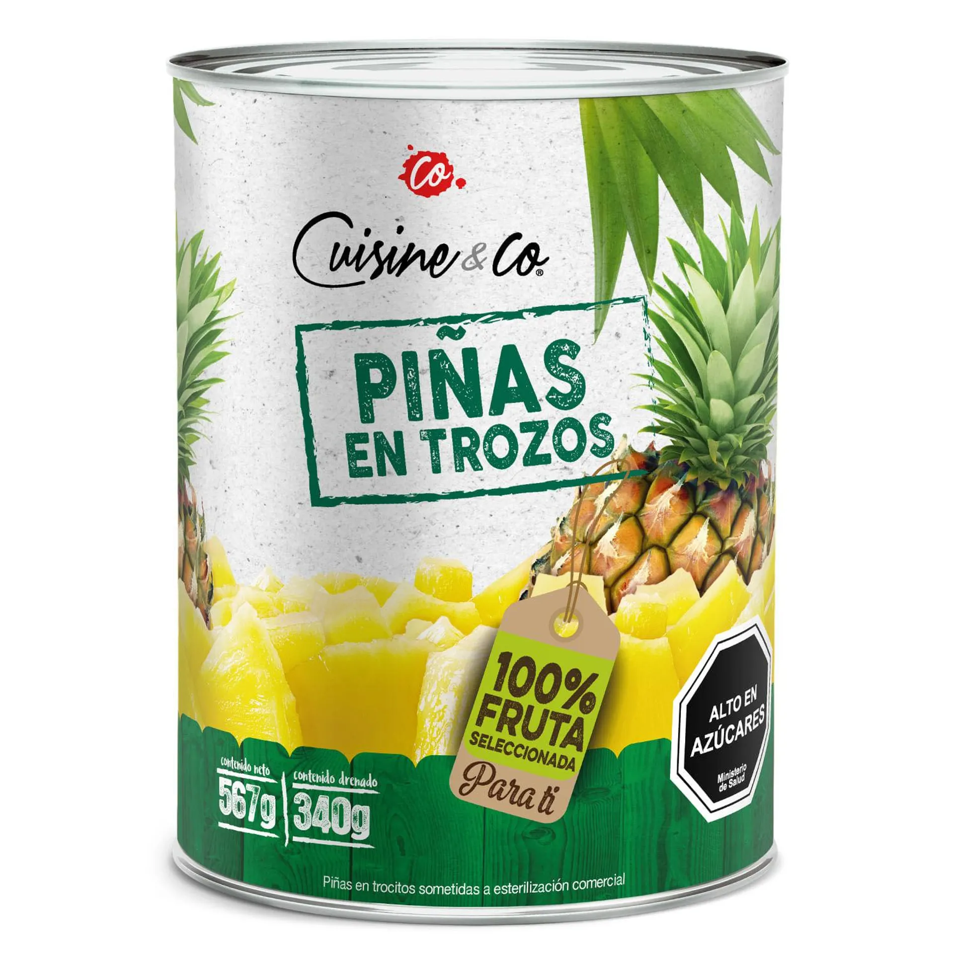 Piñas En Trozos 340 g drenado