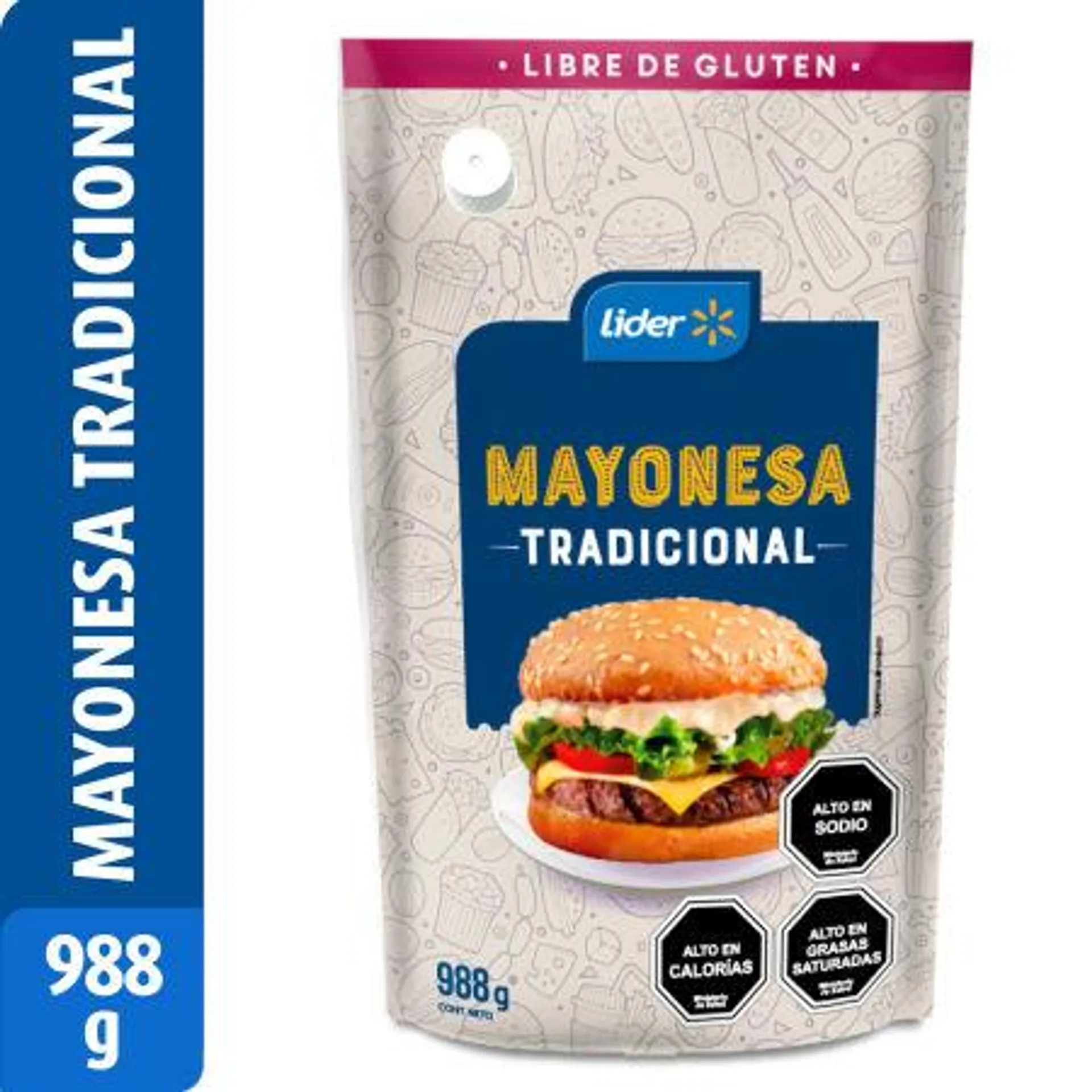 Lider - Mayonesa Regular Doypack, 988 g