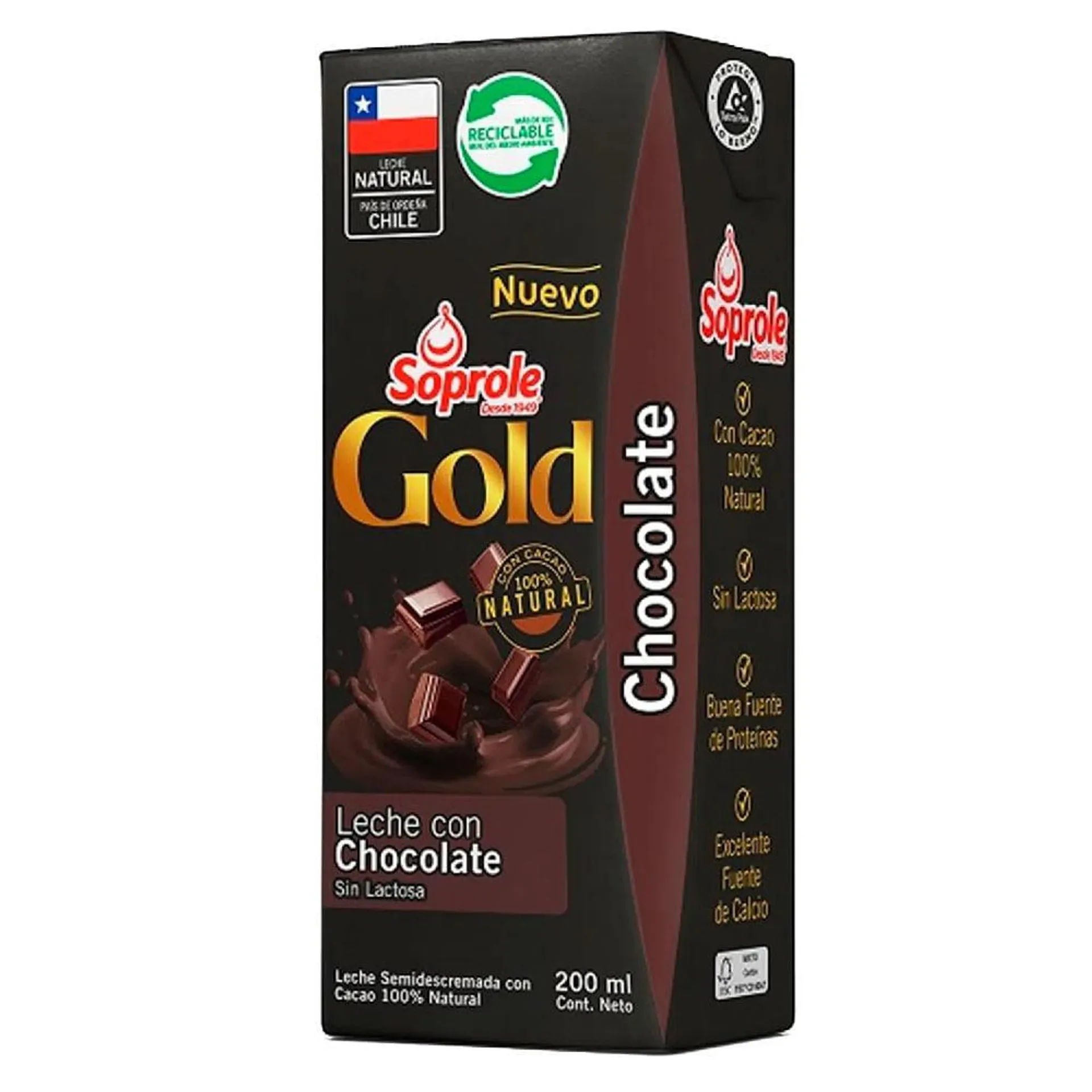 Leche Gold Soprole chocolate 200 ml