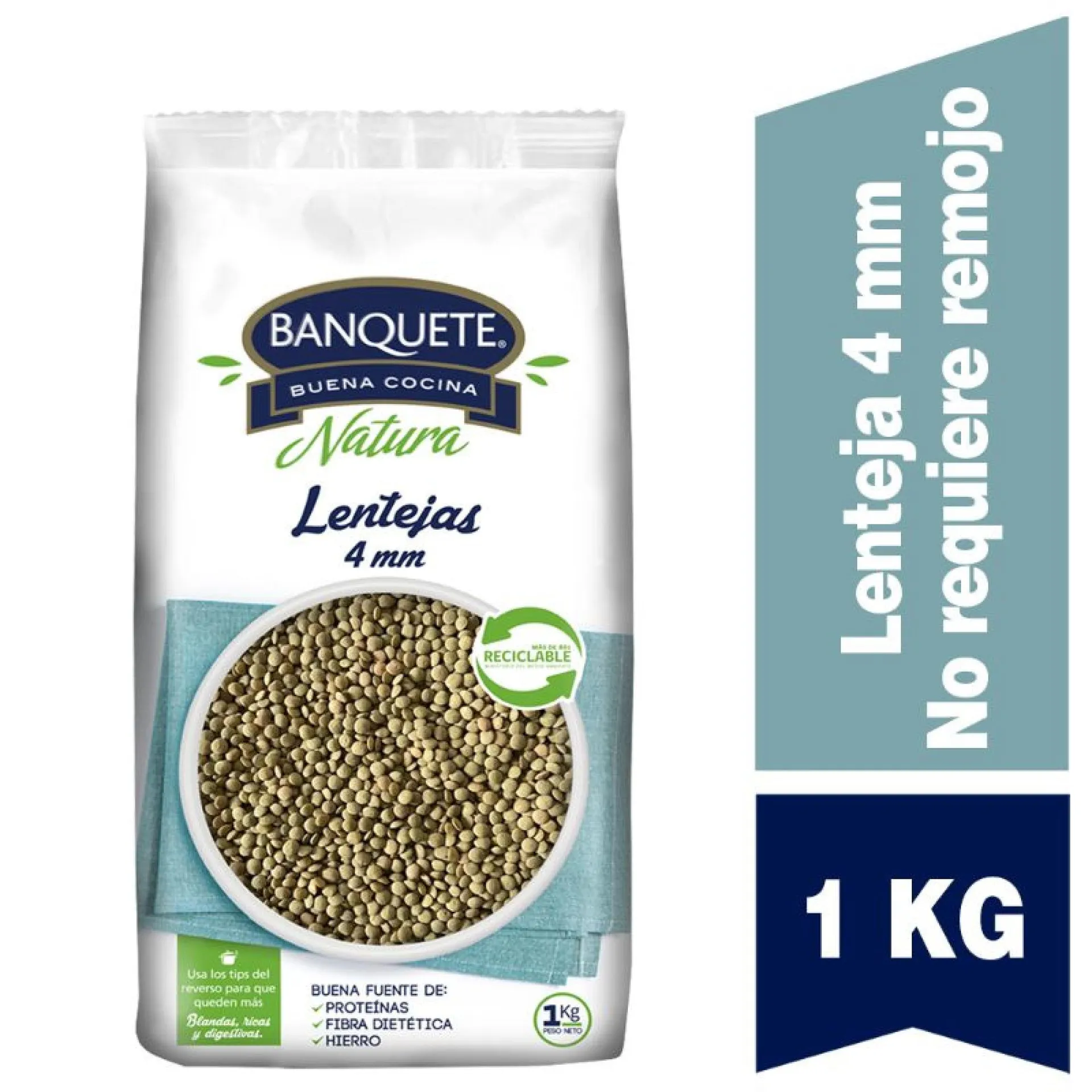 Lentejas 4 mm Bolsa, 1 Kg