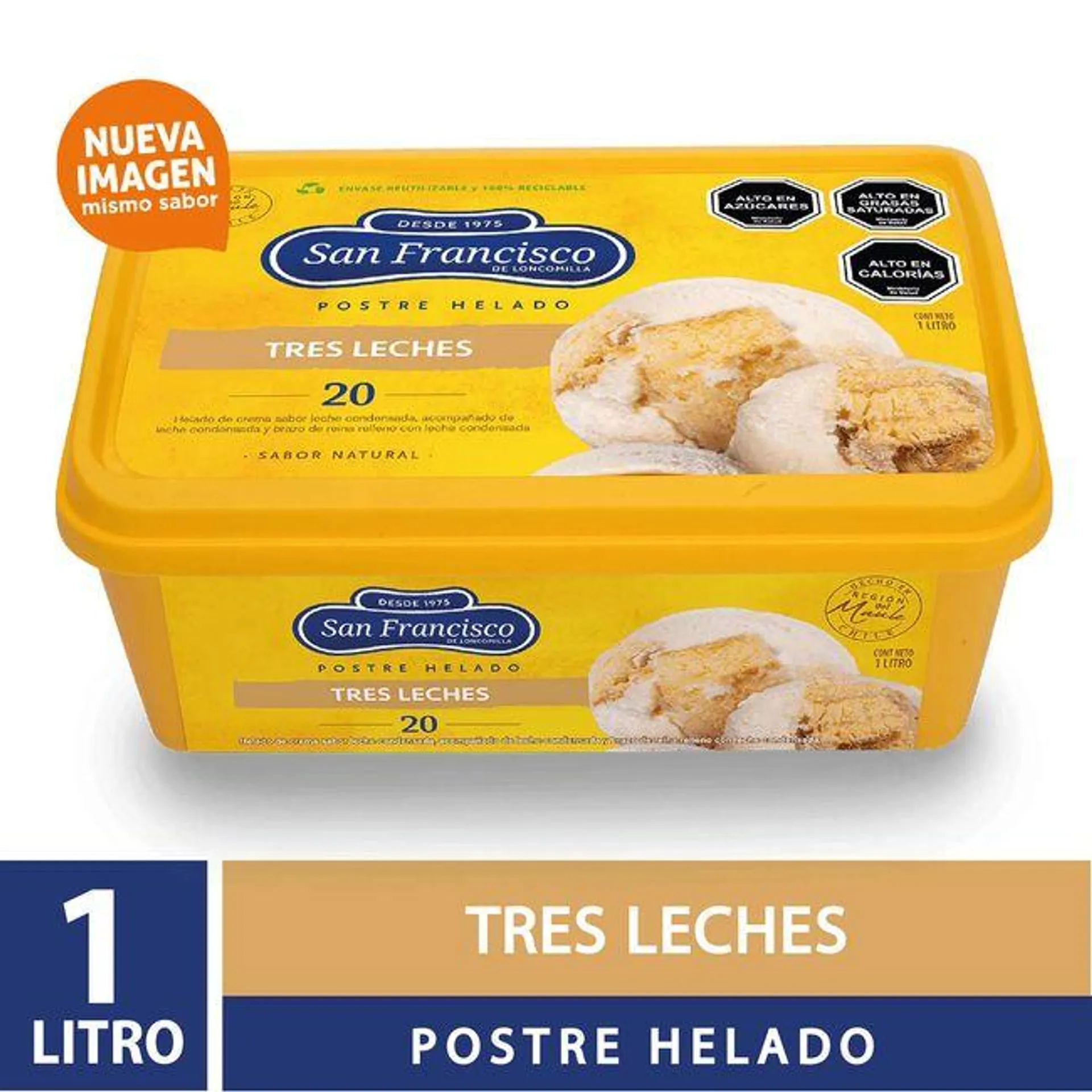 Helado San Francisco Tres Leches 1 L