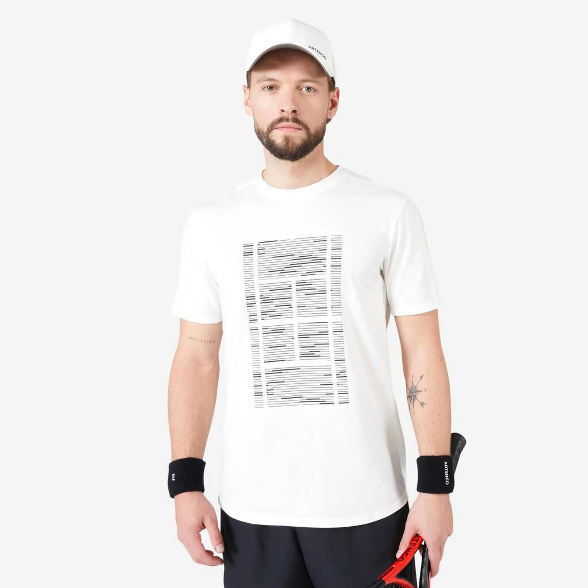 Polera de tenis hombre - TTS Soft blanco roto