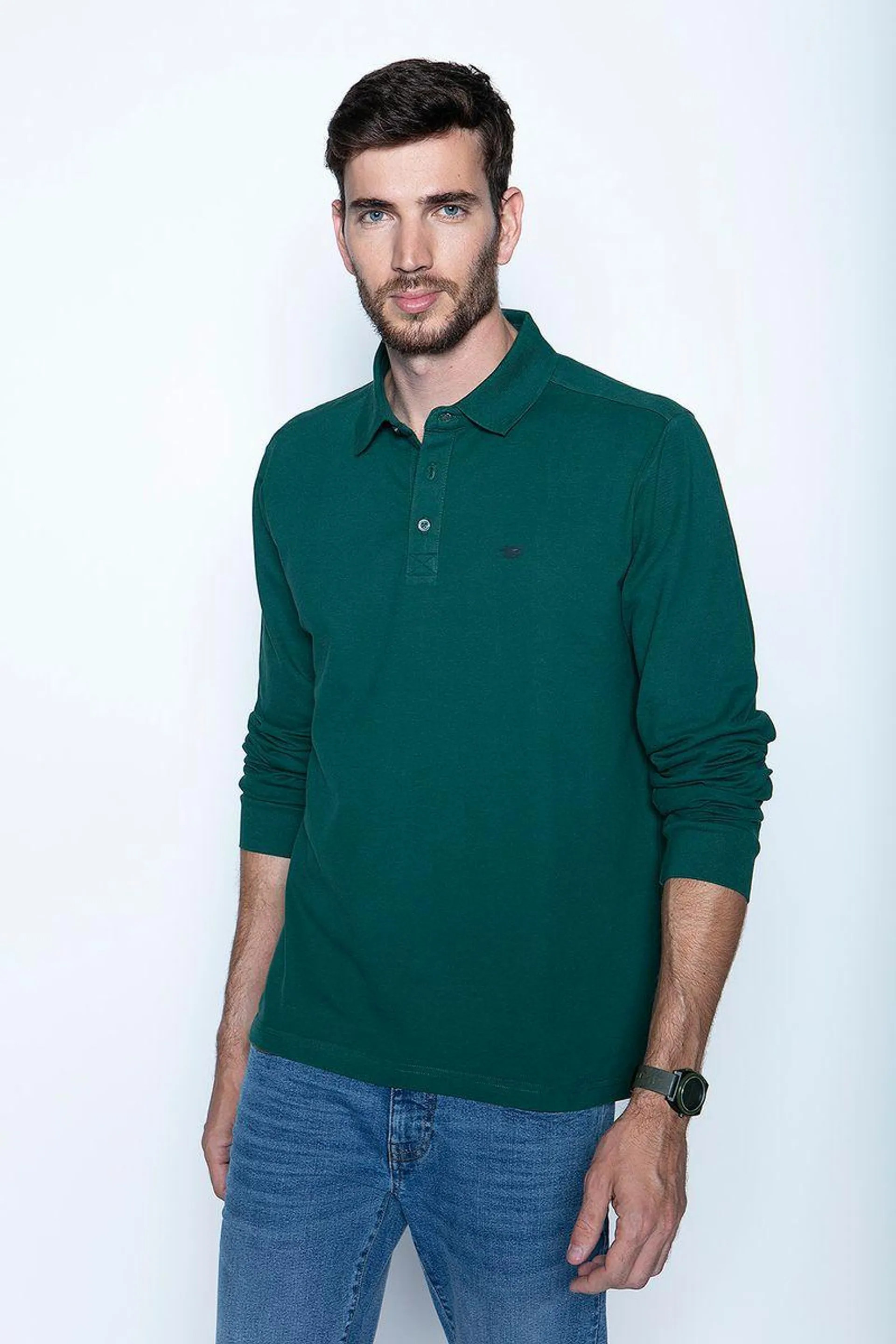 Polera Polo Ml Green