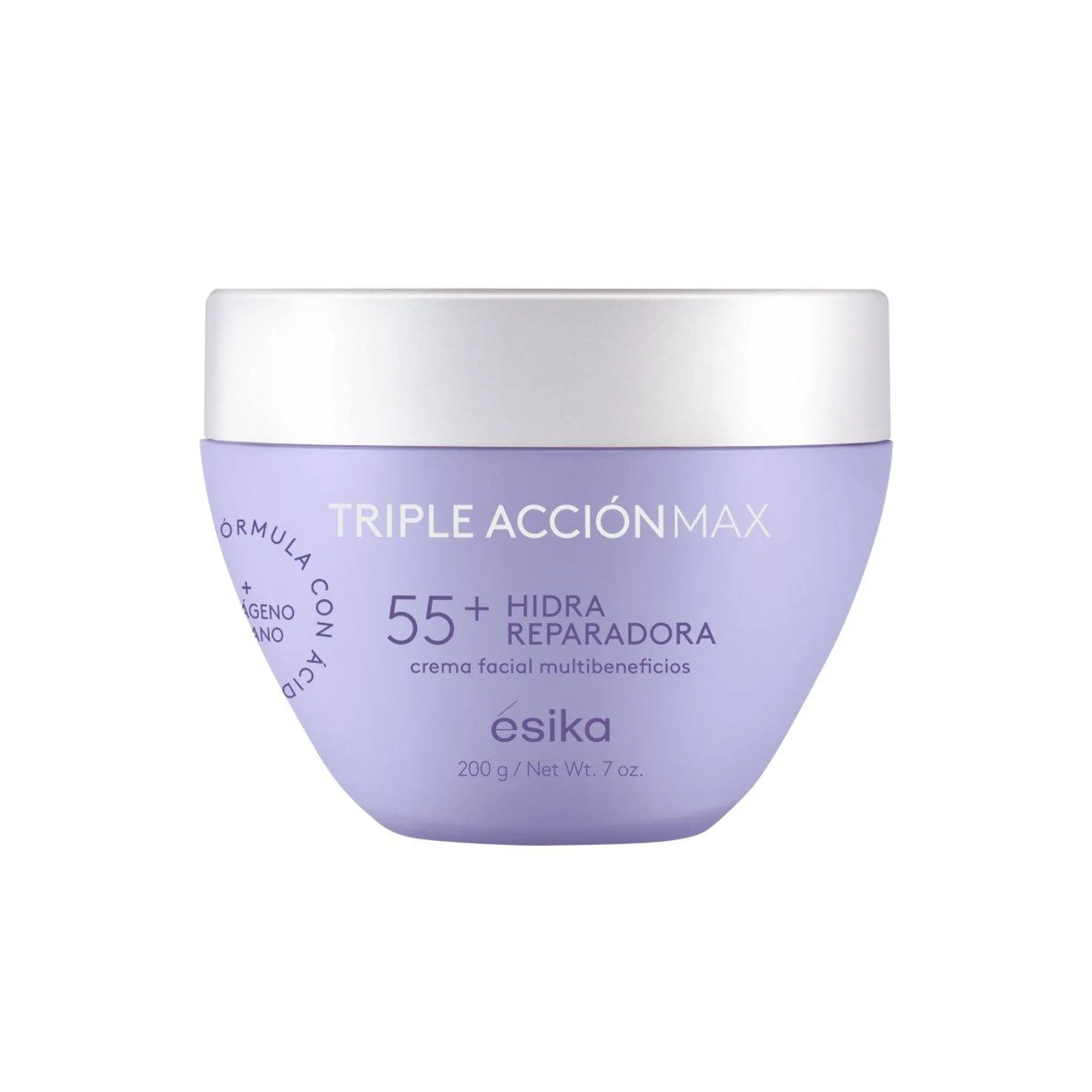 Crema Facial Hidra Reparadora 55+ Triple Acción Max, 120 g