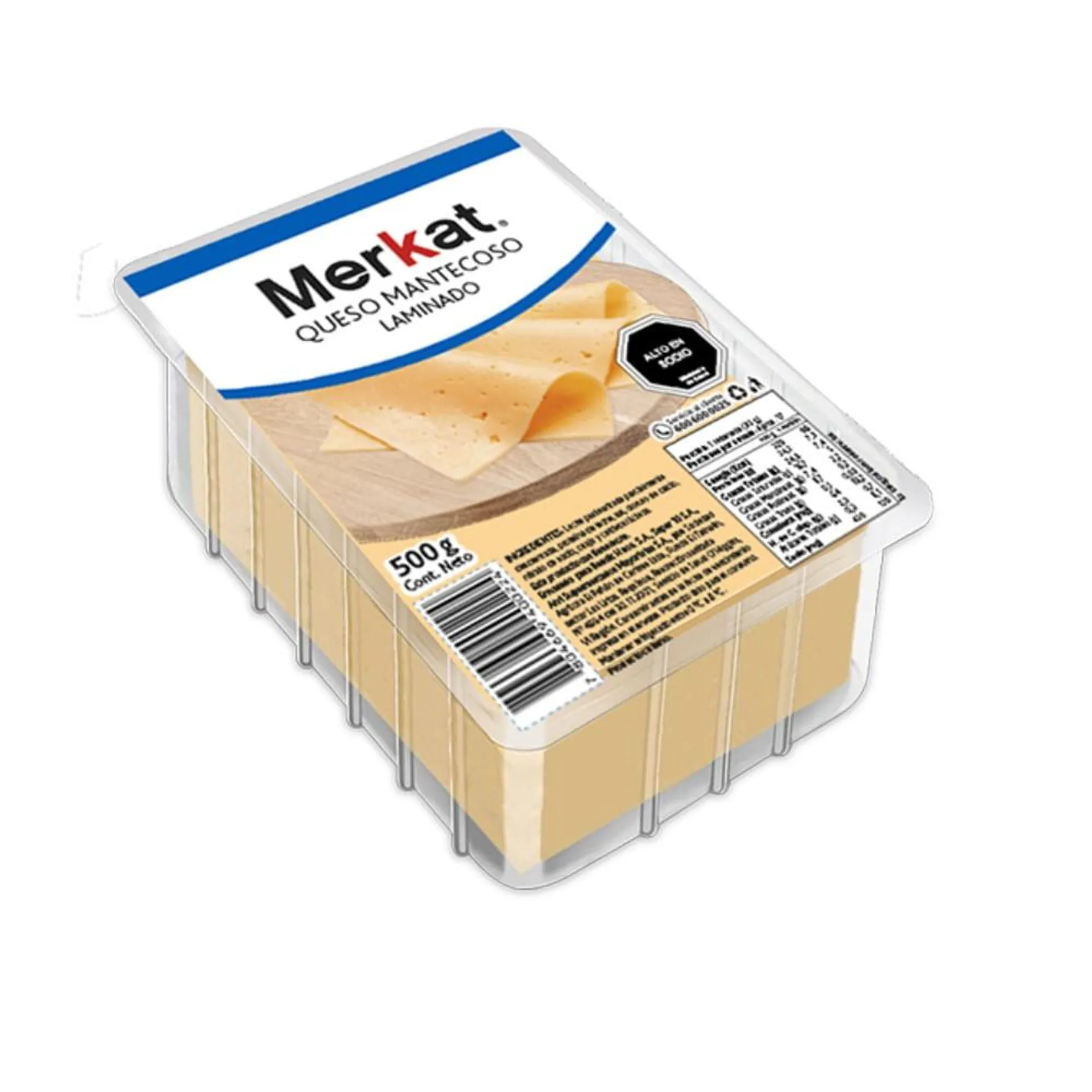 Queso mantecoso laminado